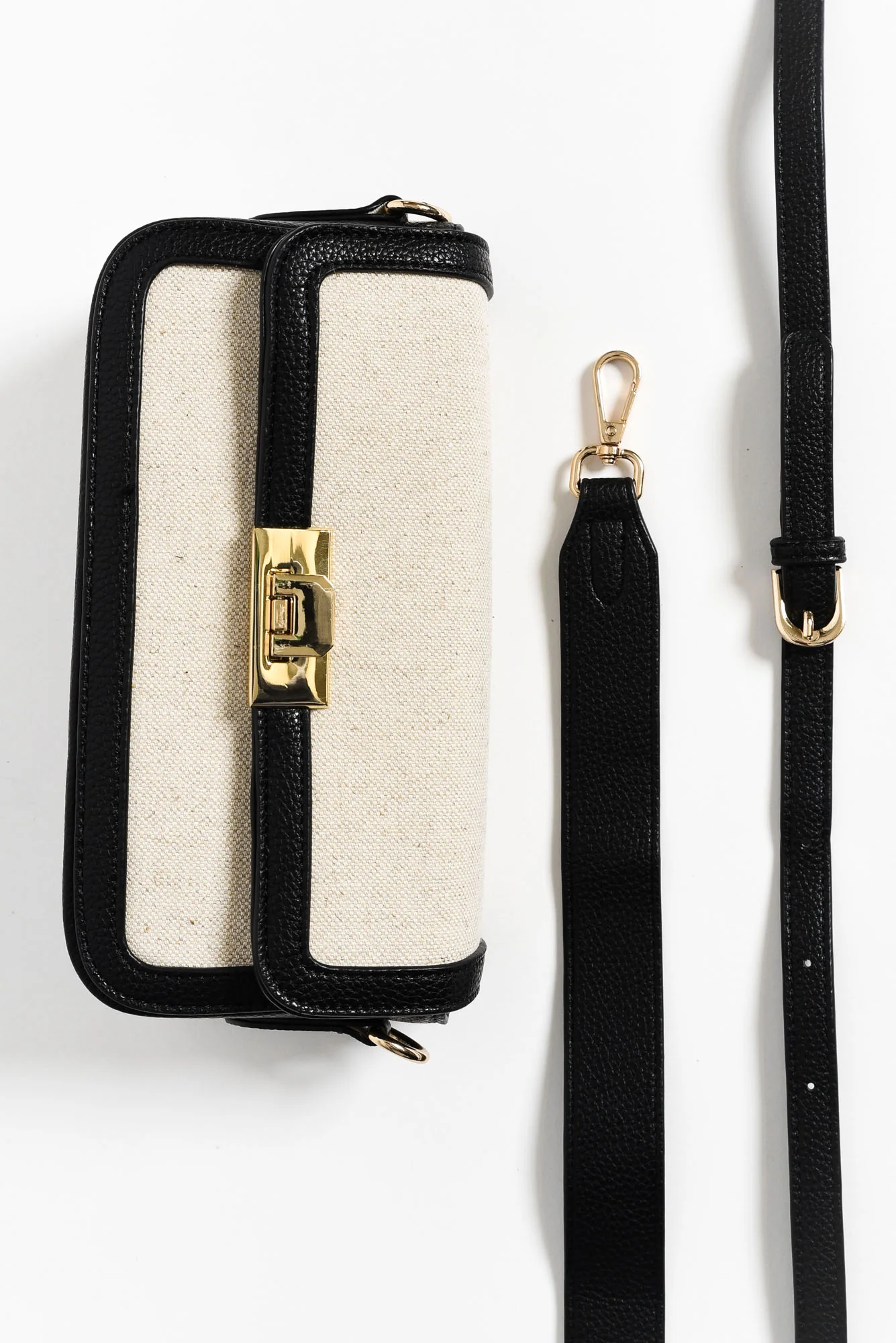 Abel Black Contrast Crossbody Bag - Image 3