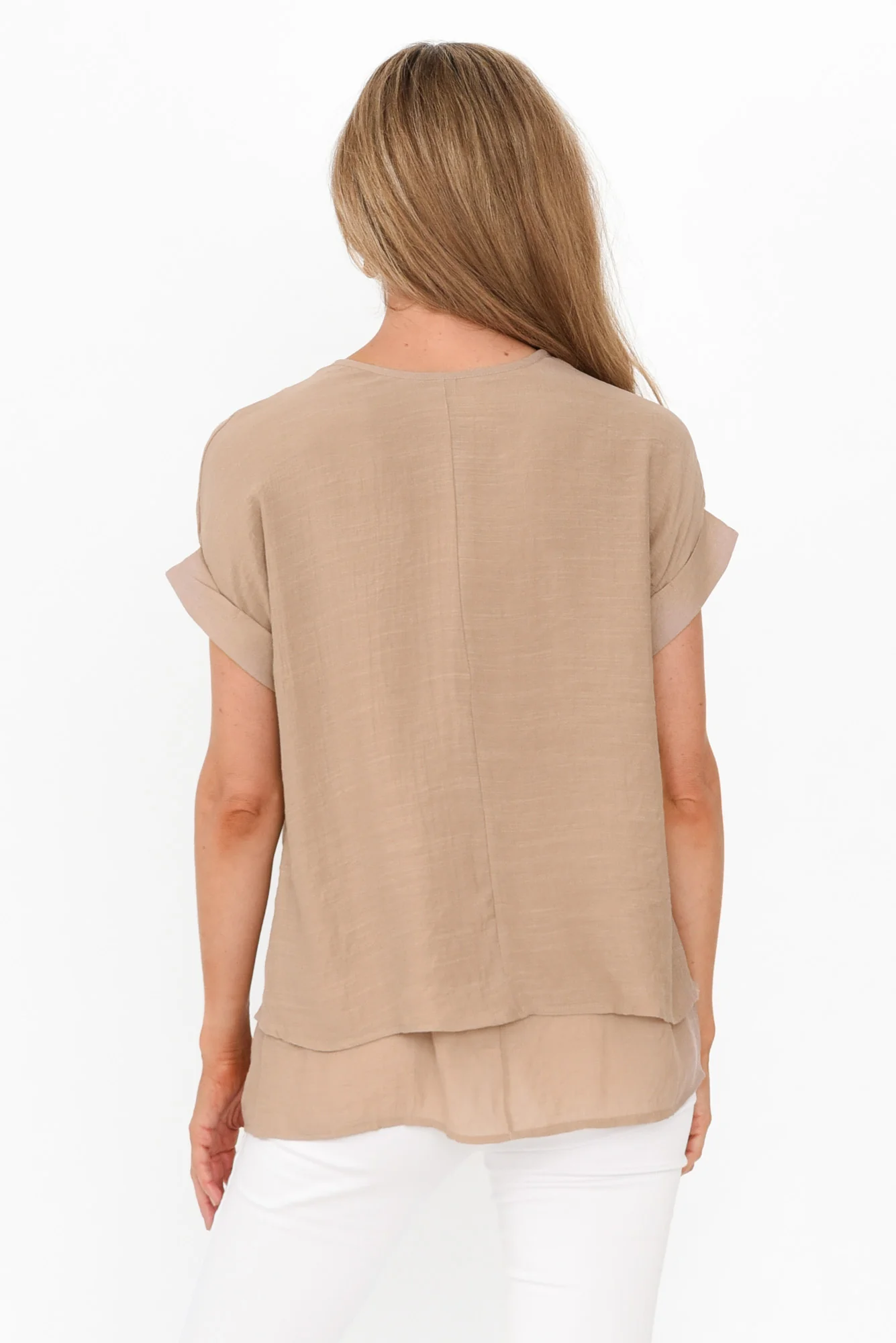 Abilene Beige Button Top - Image 6