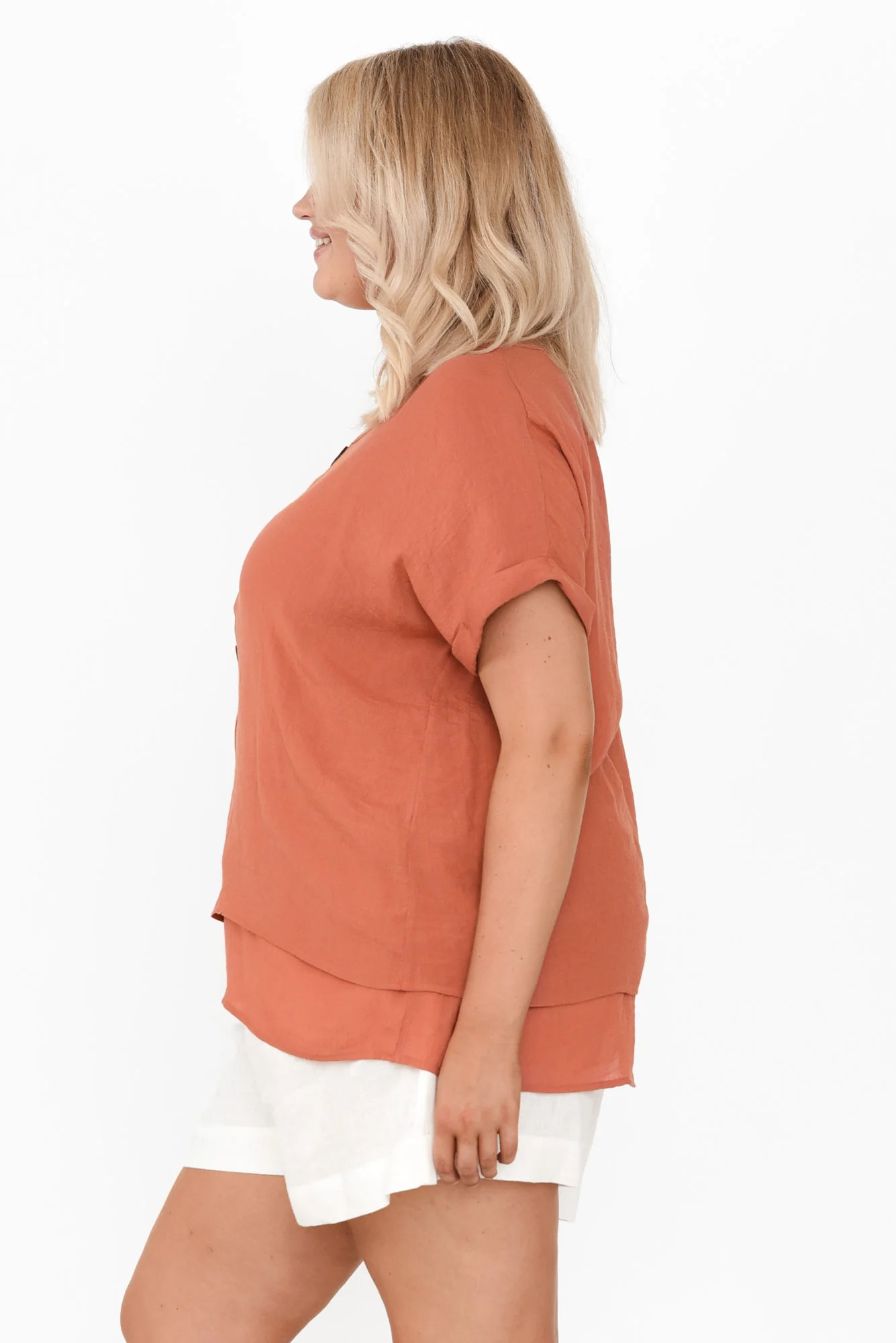 Abilene Rust Button Top - Image 10