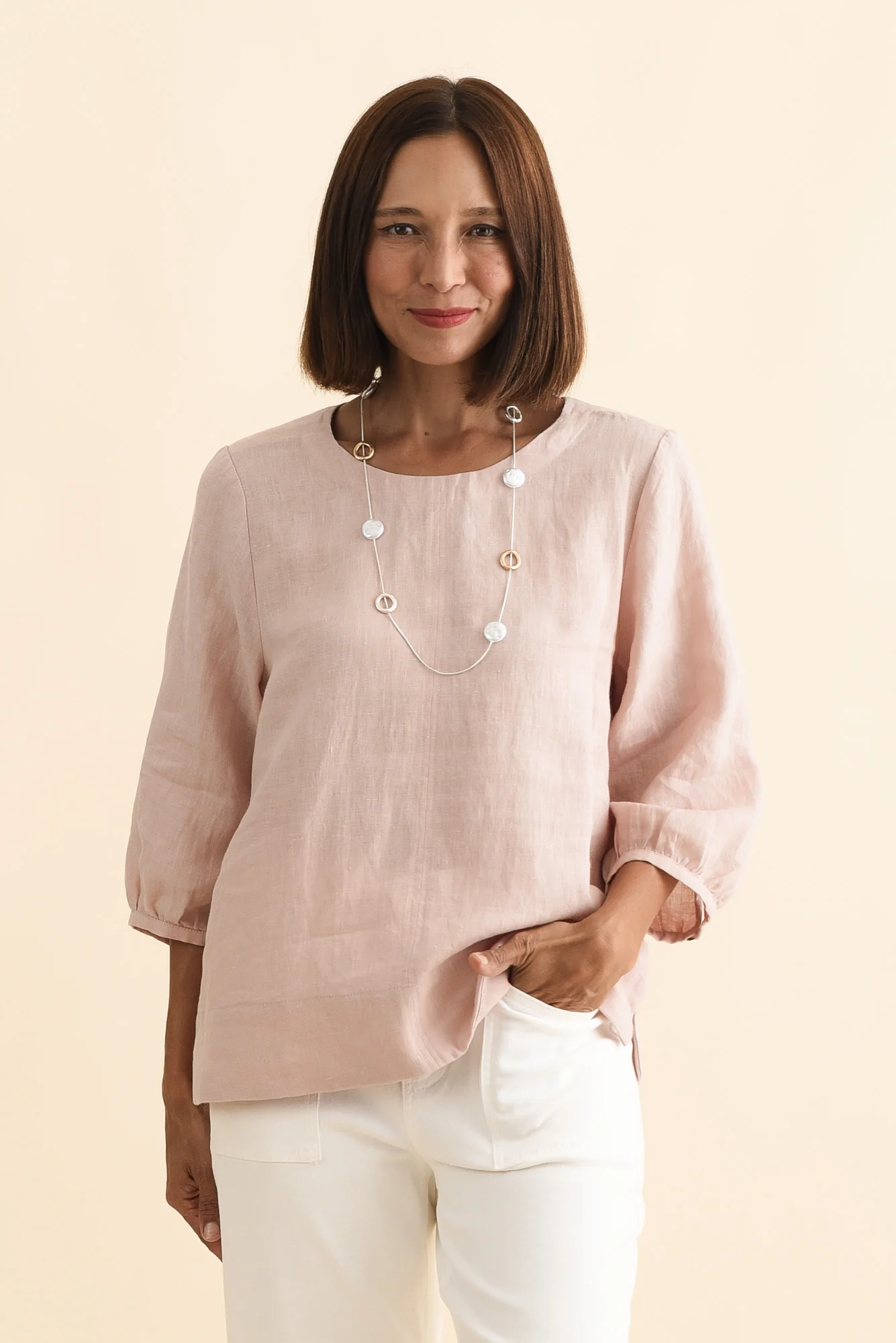 Curve Plus Size Linen Tops