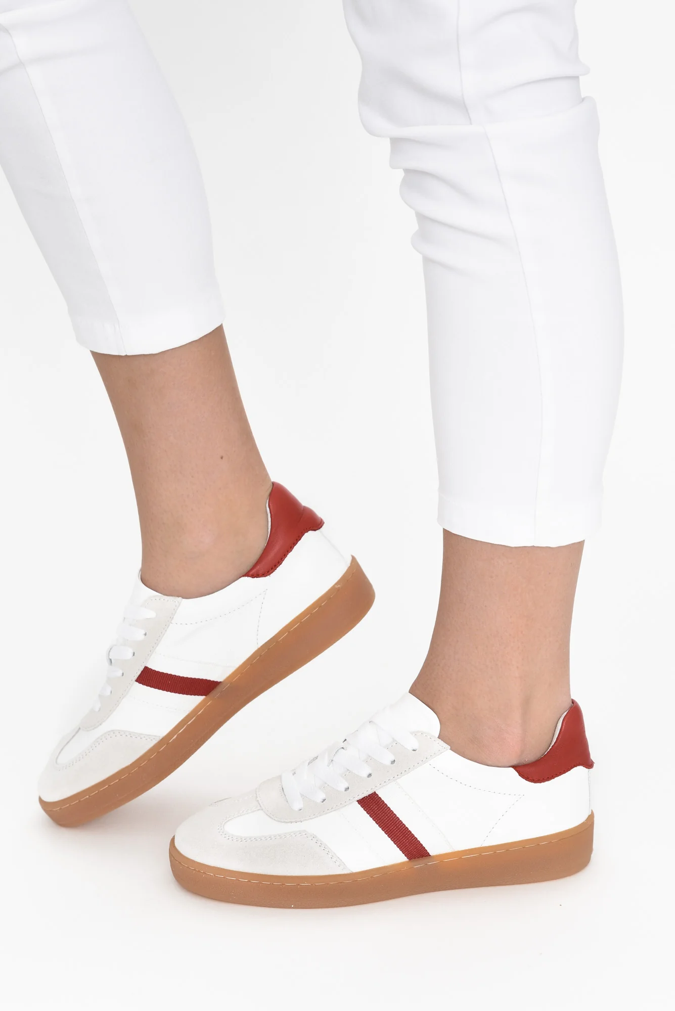 Aloha Red Stripe Suede Sneaker - Image 5
