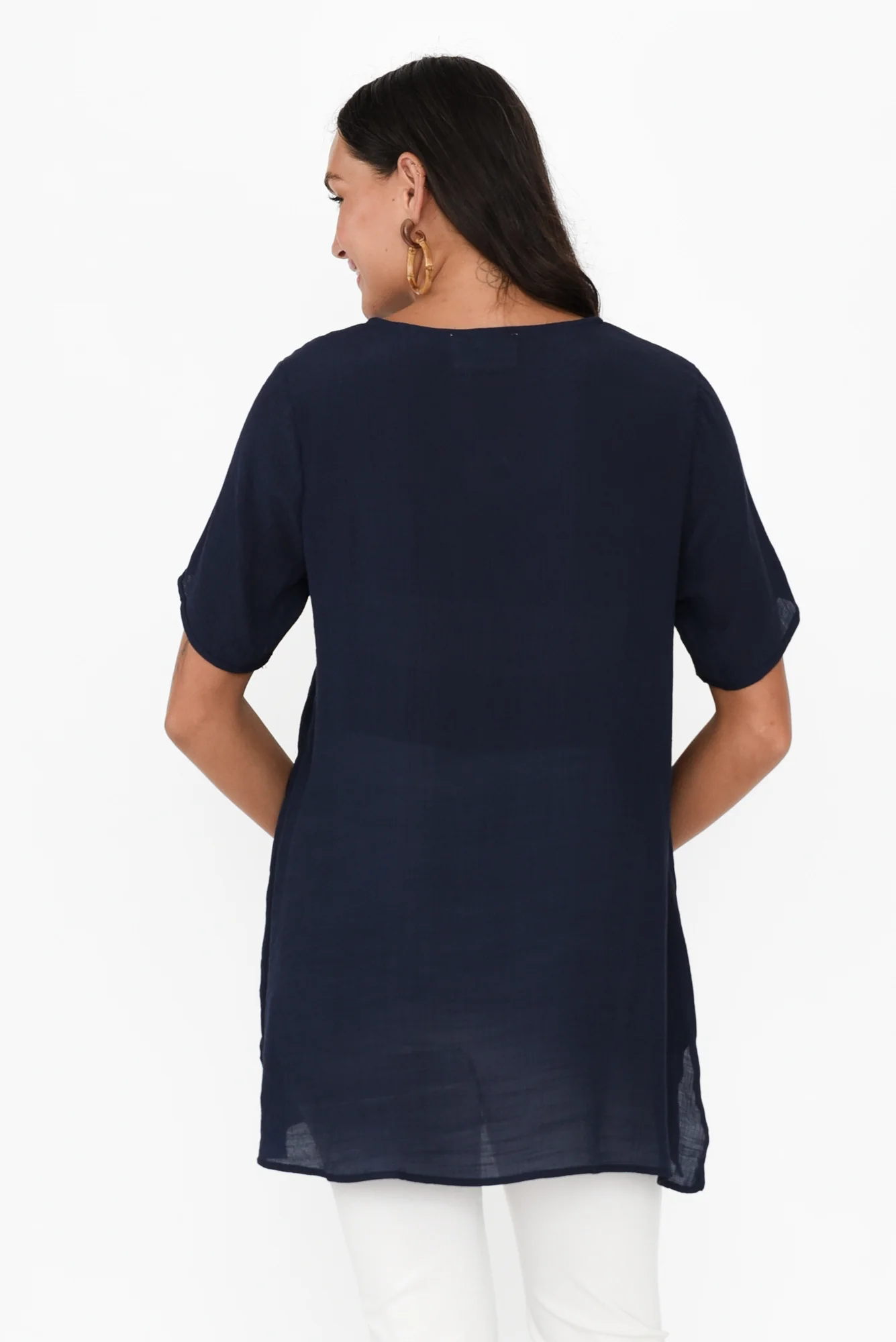 Alvina Navy Layered Tunic Top - Image 4