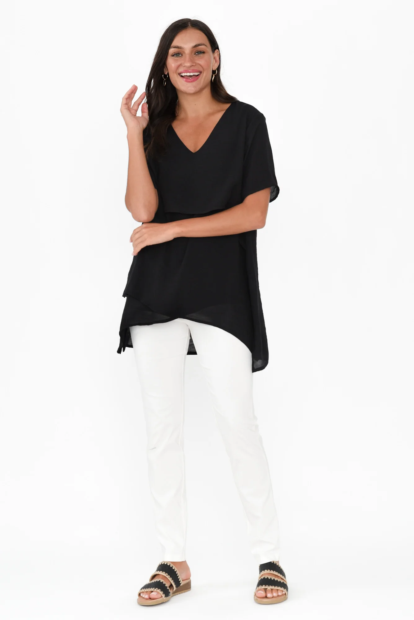 Alvina Navy Layered Tunic Top - Image 6