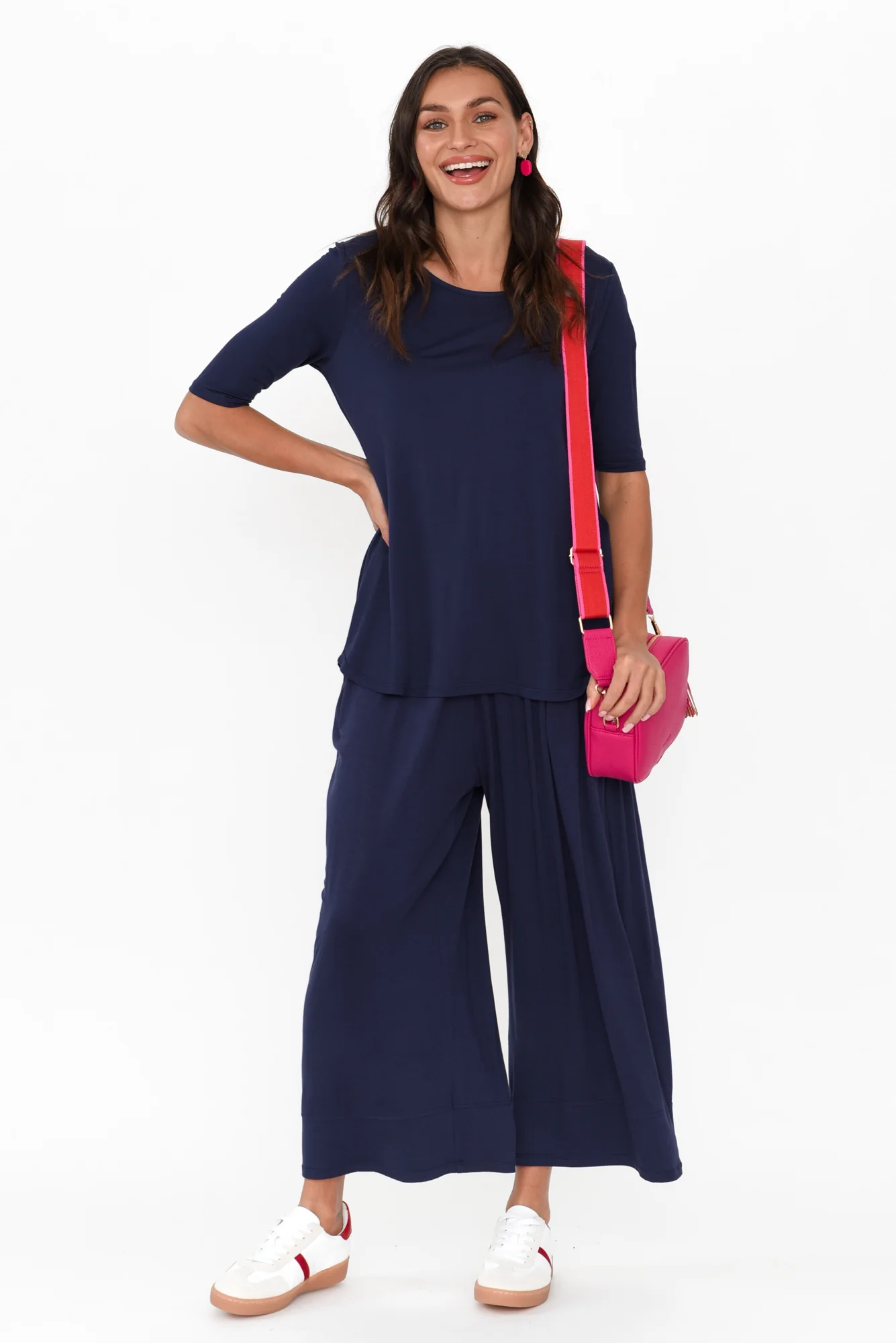 Bianca Navy Relaxed Pants - Image 3
