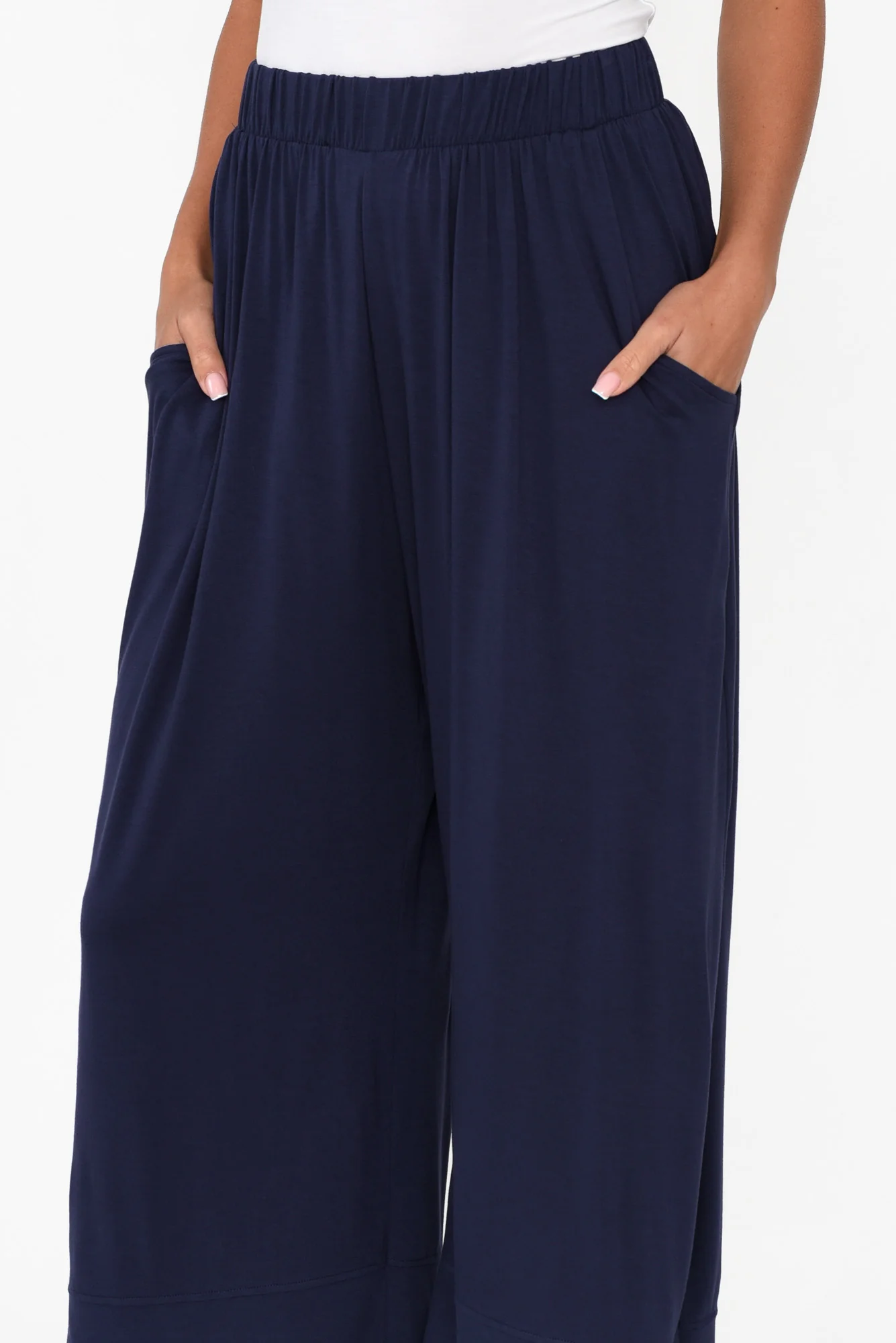 Bianca Navy Relaxed Pants - Image 4