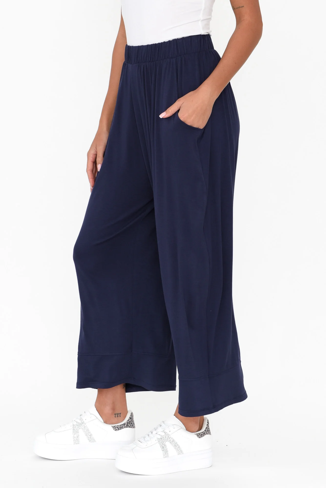 Bianca Navy Relaxed Pants - Image 5