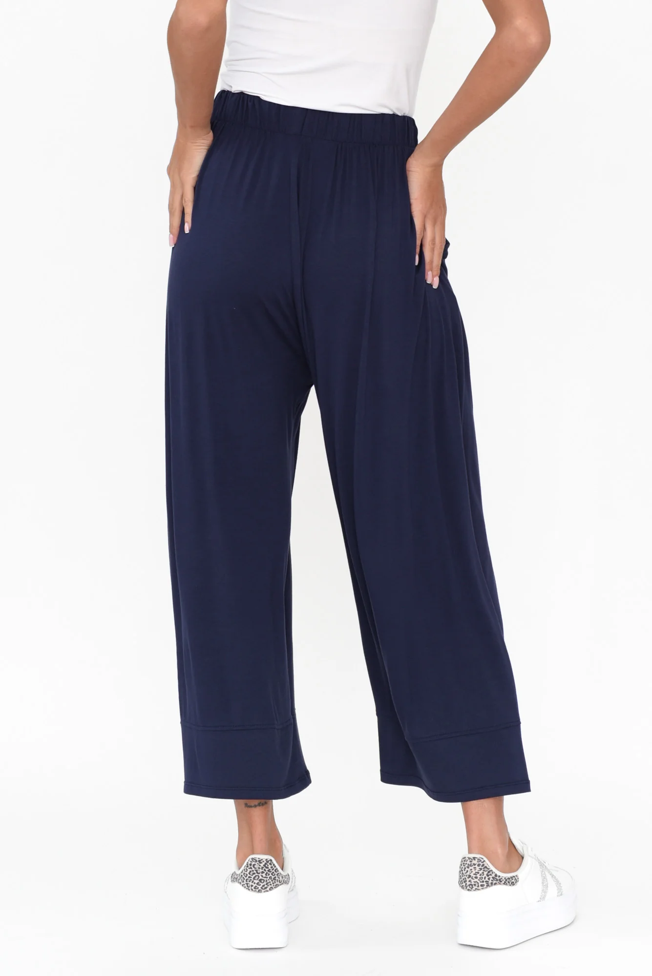 Bianca Navy Relaxed Pants - Image 6