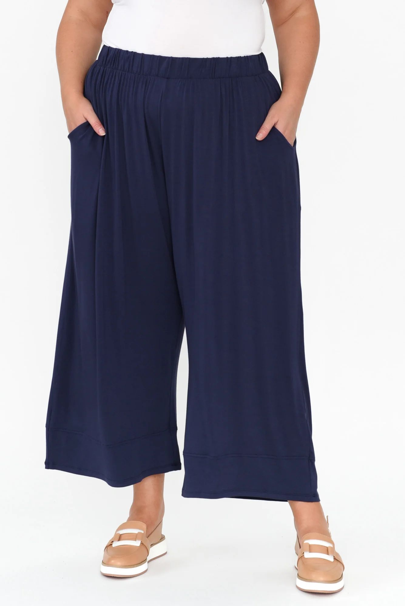 Bianca Navy Relaxed Pants - Image 7