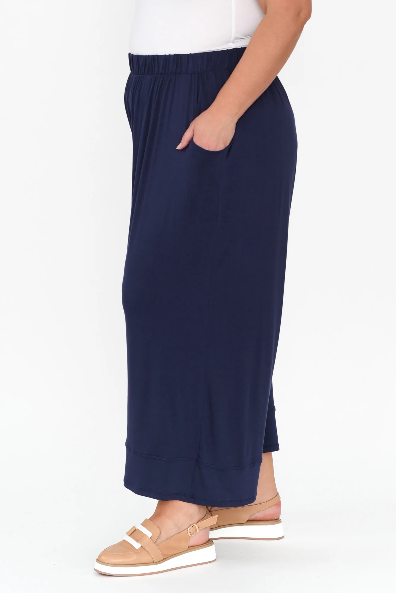 Bianca Navy Relaxed Pants - Image 9