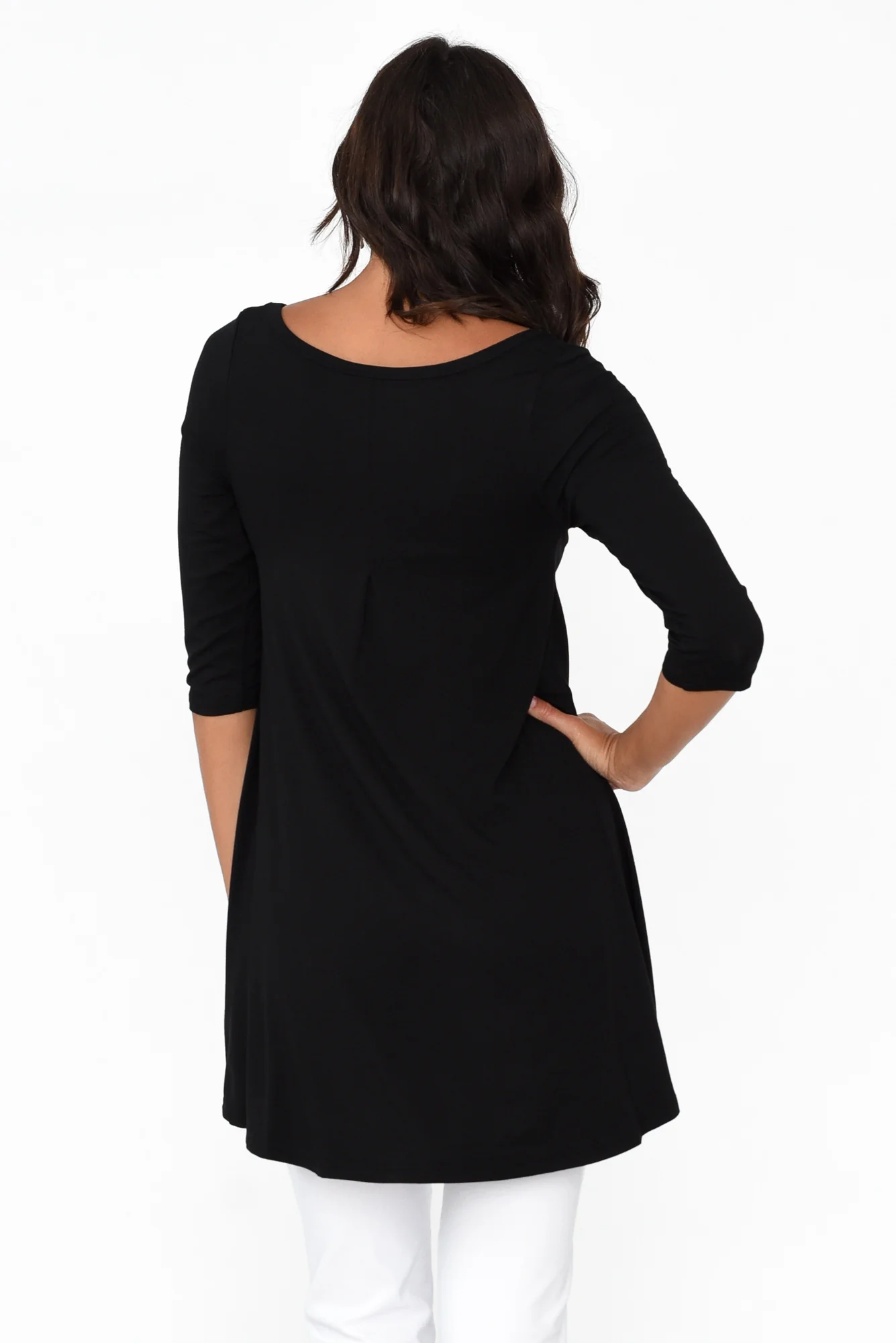 Black Bamboo Hi Lo Hem Top - Image 6