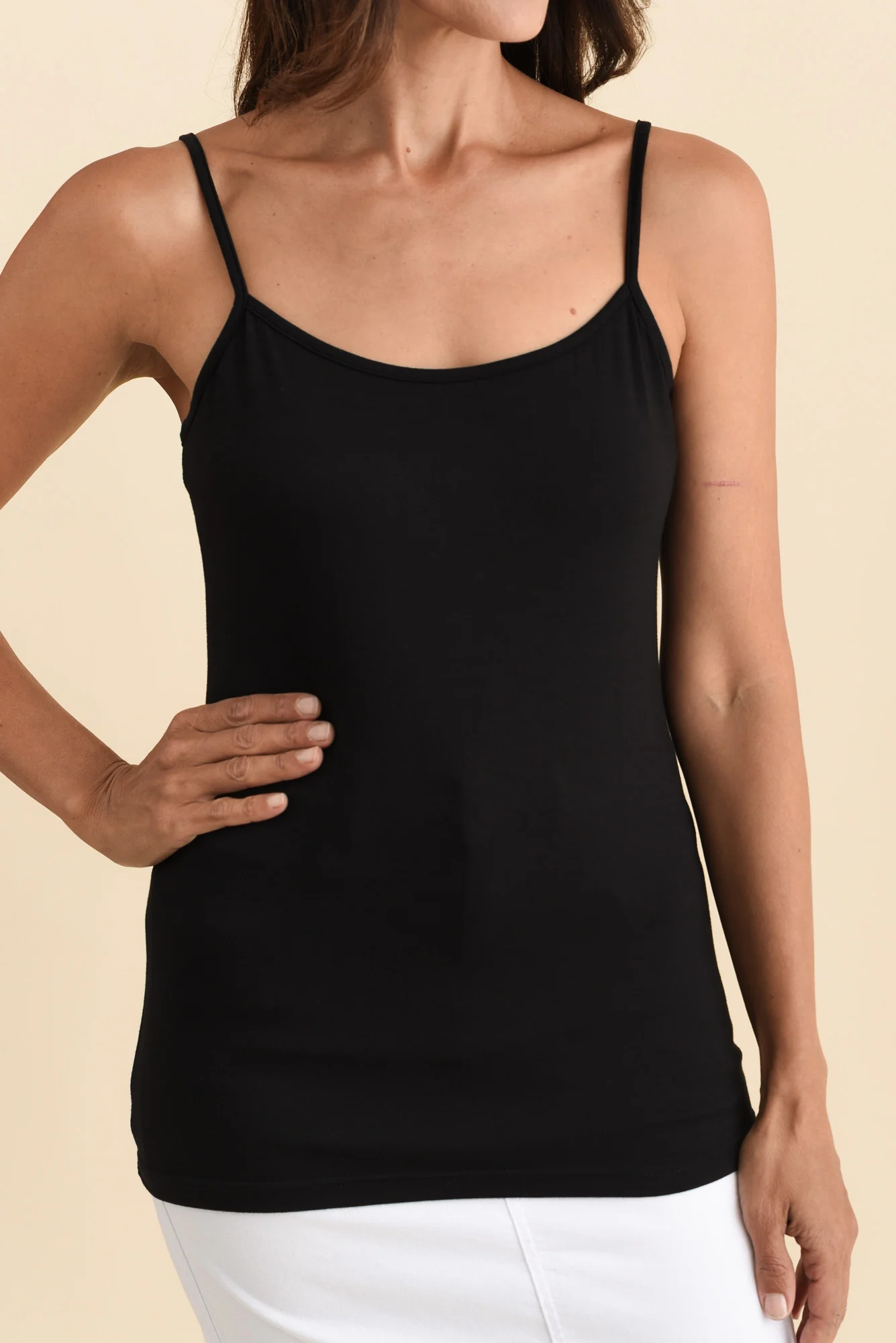 Black Bamboo Slip Cami - Image 6