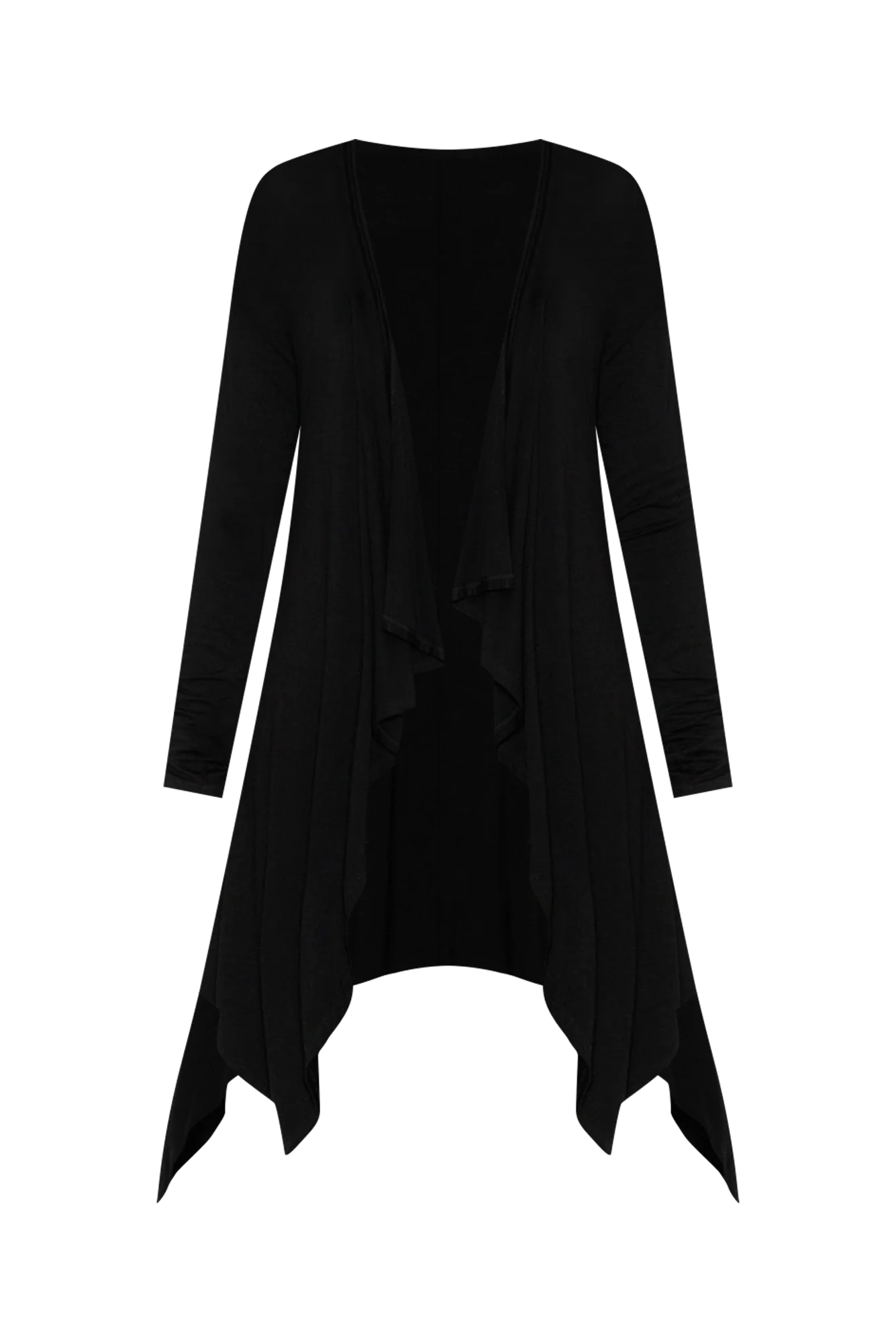 Black Bamboo Waterfall Cardigan - Image 4