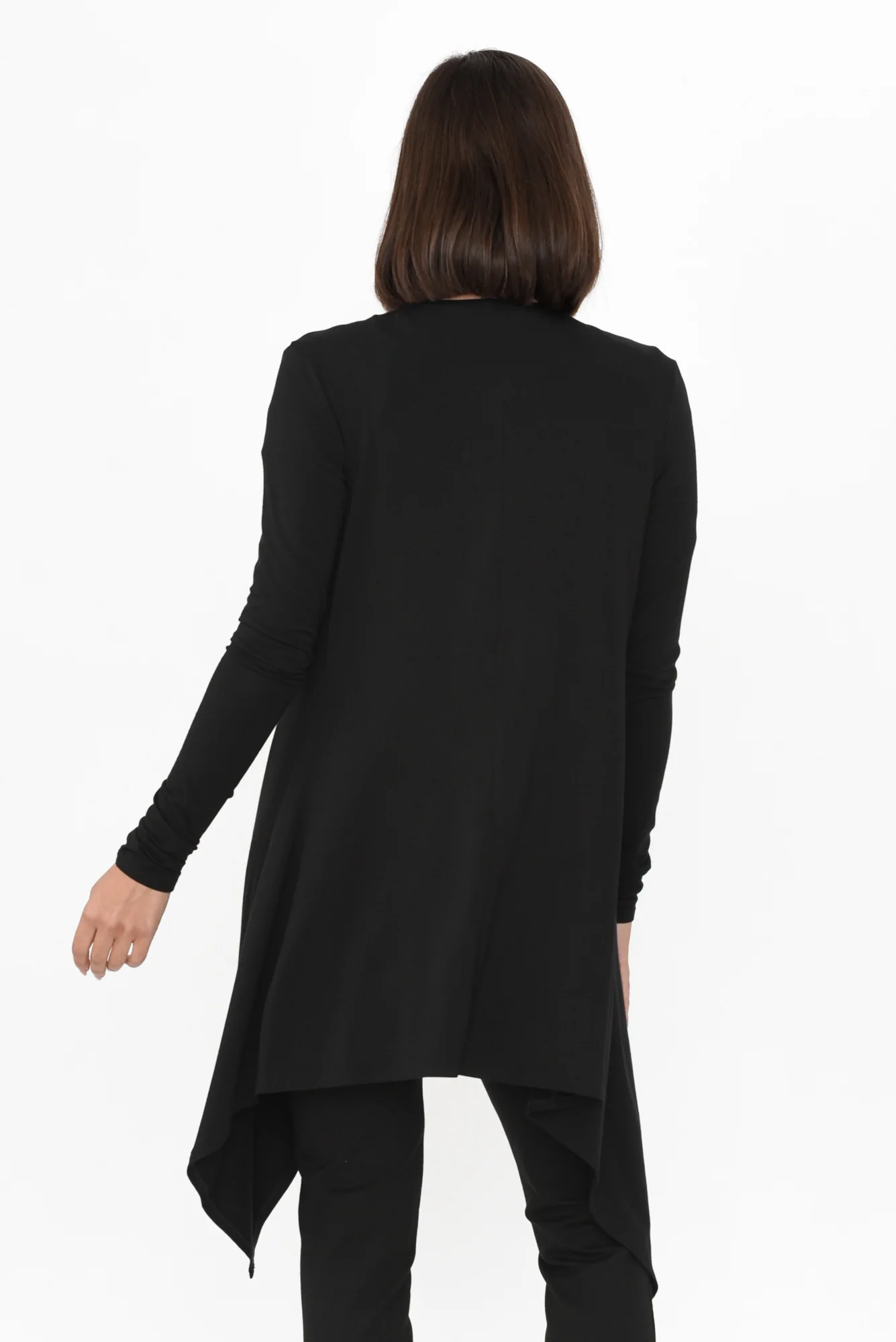 Black Bamboo Waterfall Cardigan - Image 6