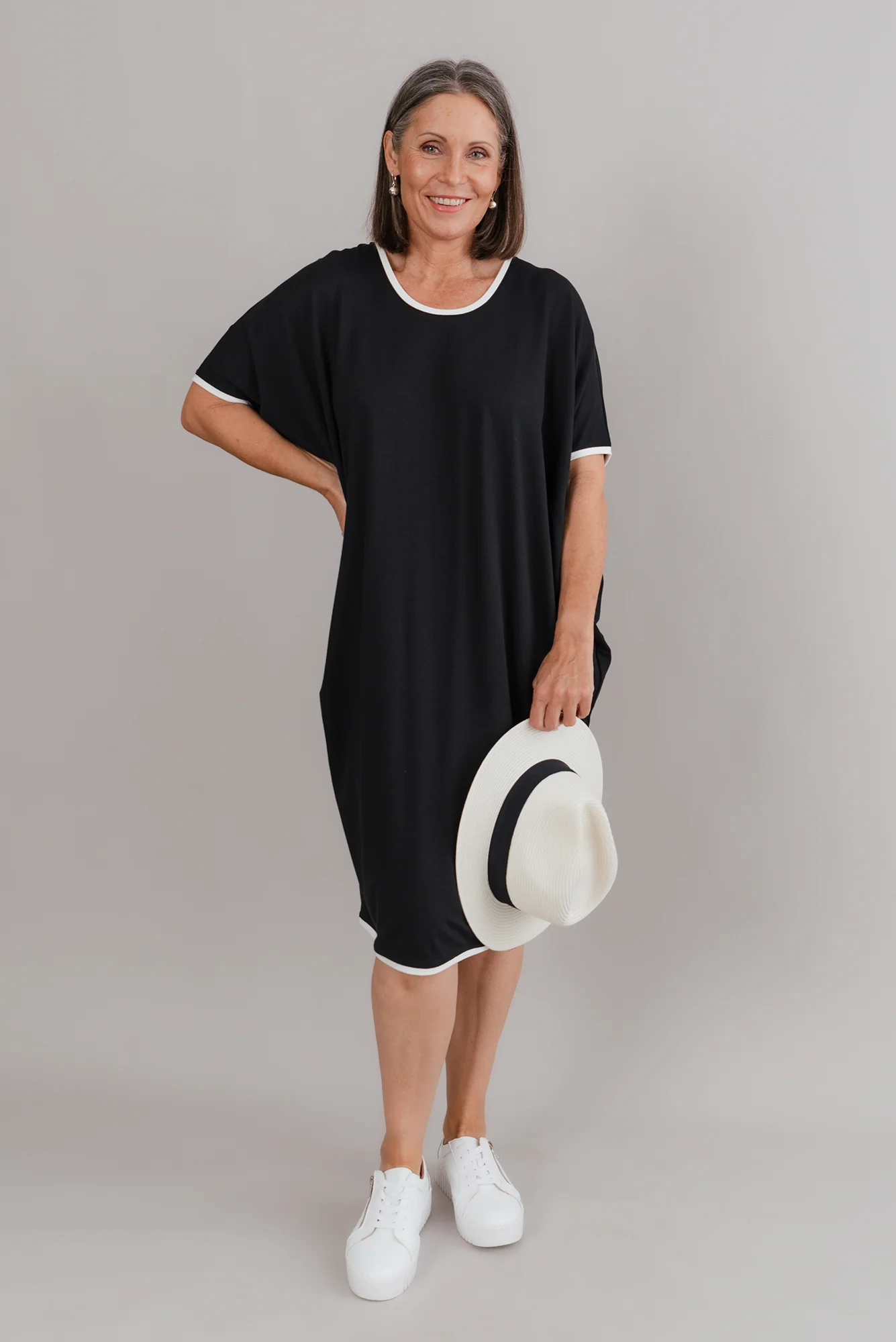 Black Contrast Maui Dress - Image 3