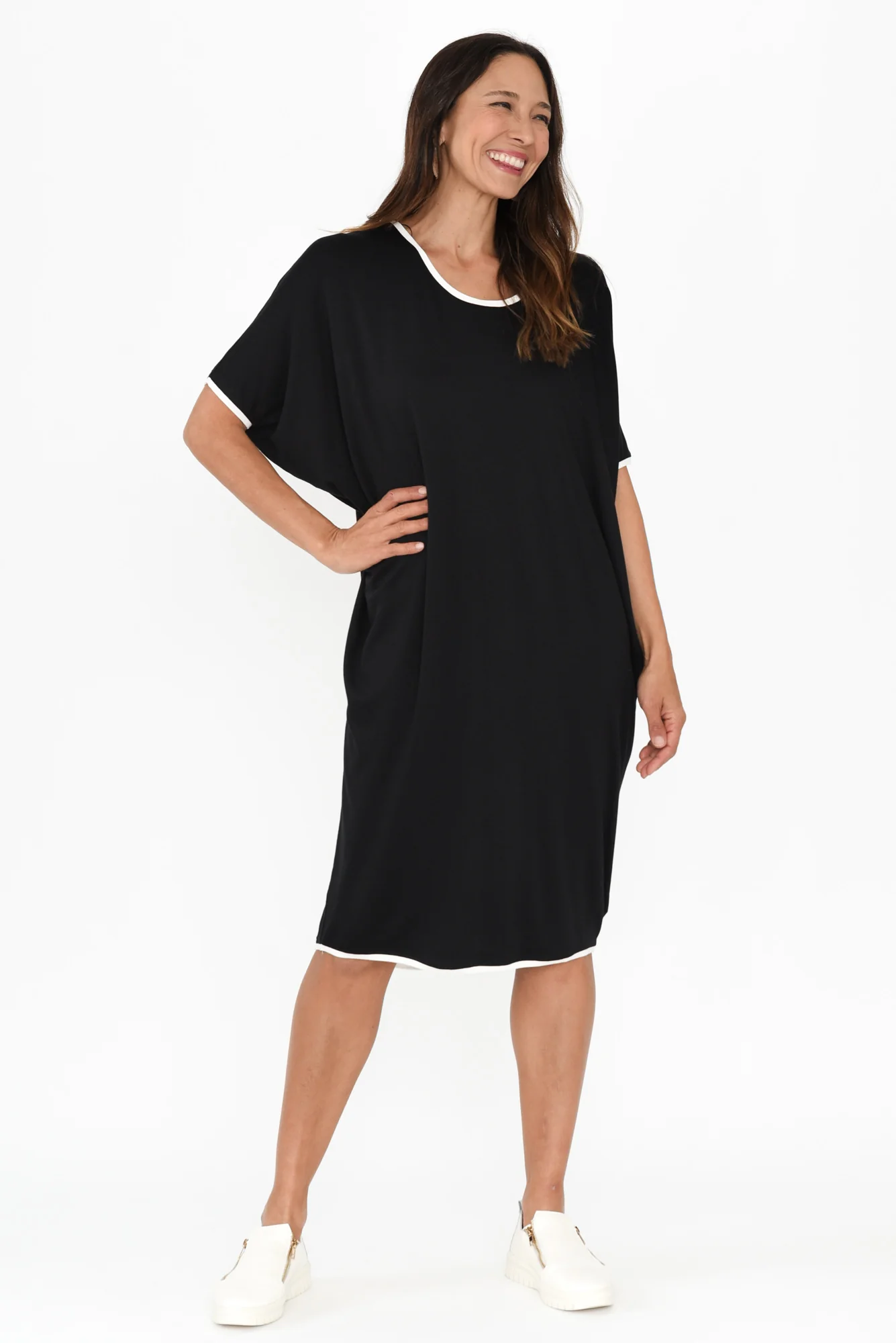 Black Contrast Maui Dress - Image 4