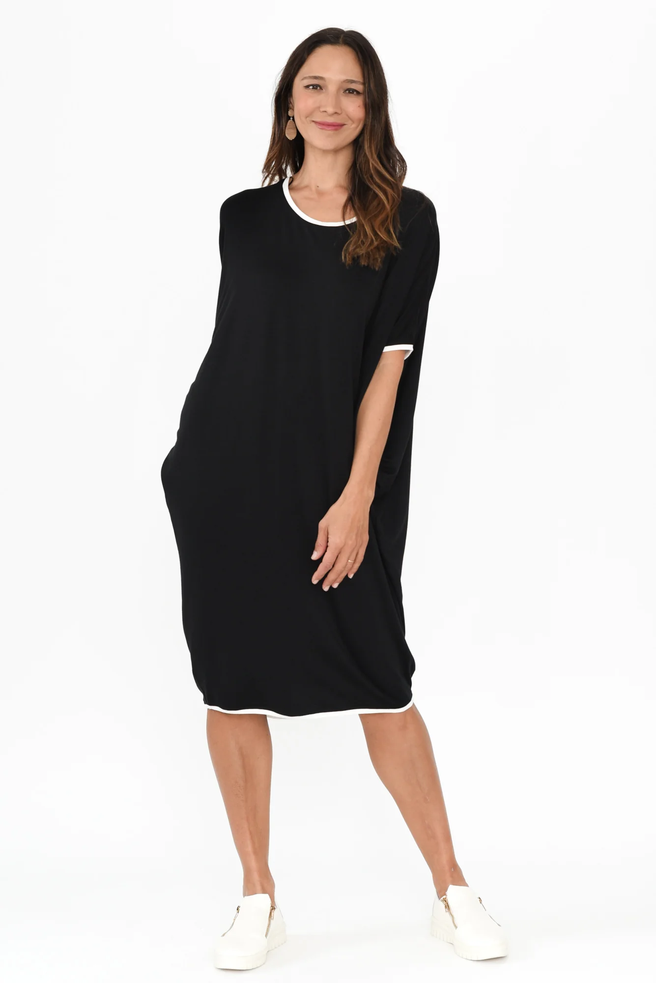 Black Contrast Maui Dress - Image 8