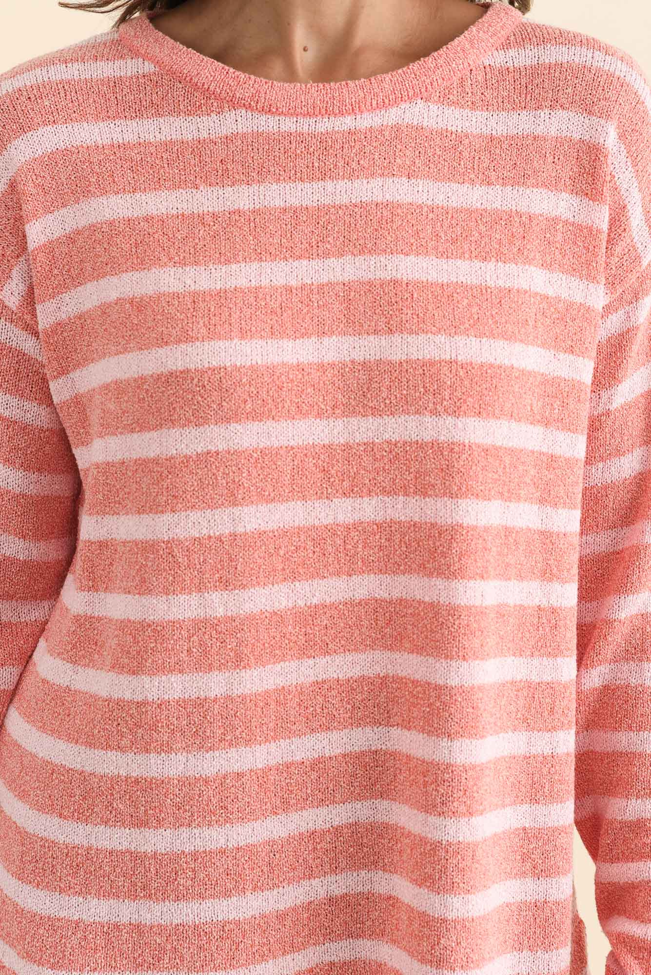 Bradford Coral Stripe Knit Top - Image 5
