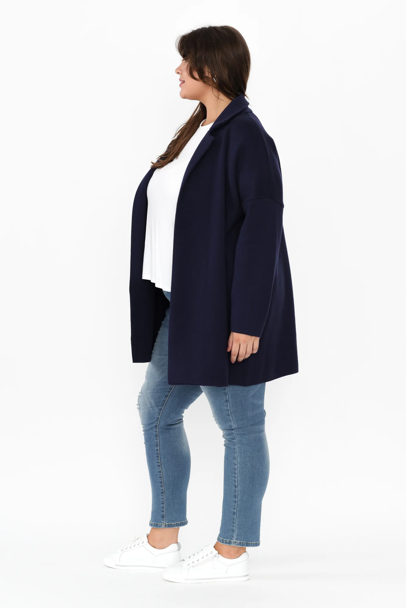 Bristol Navy Collared Coatigan - Image 11