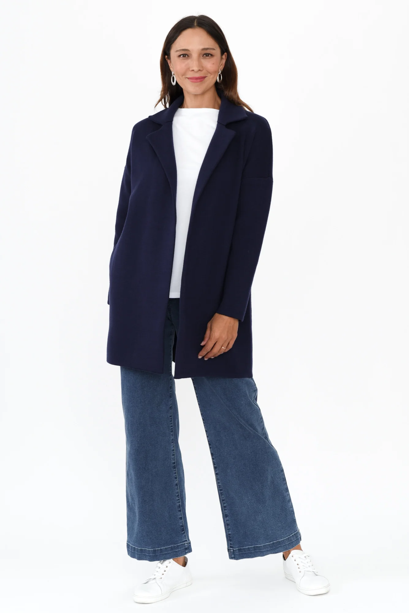 Bristol Navy Collared Coatigan - Image 6