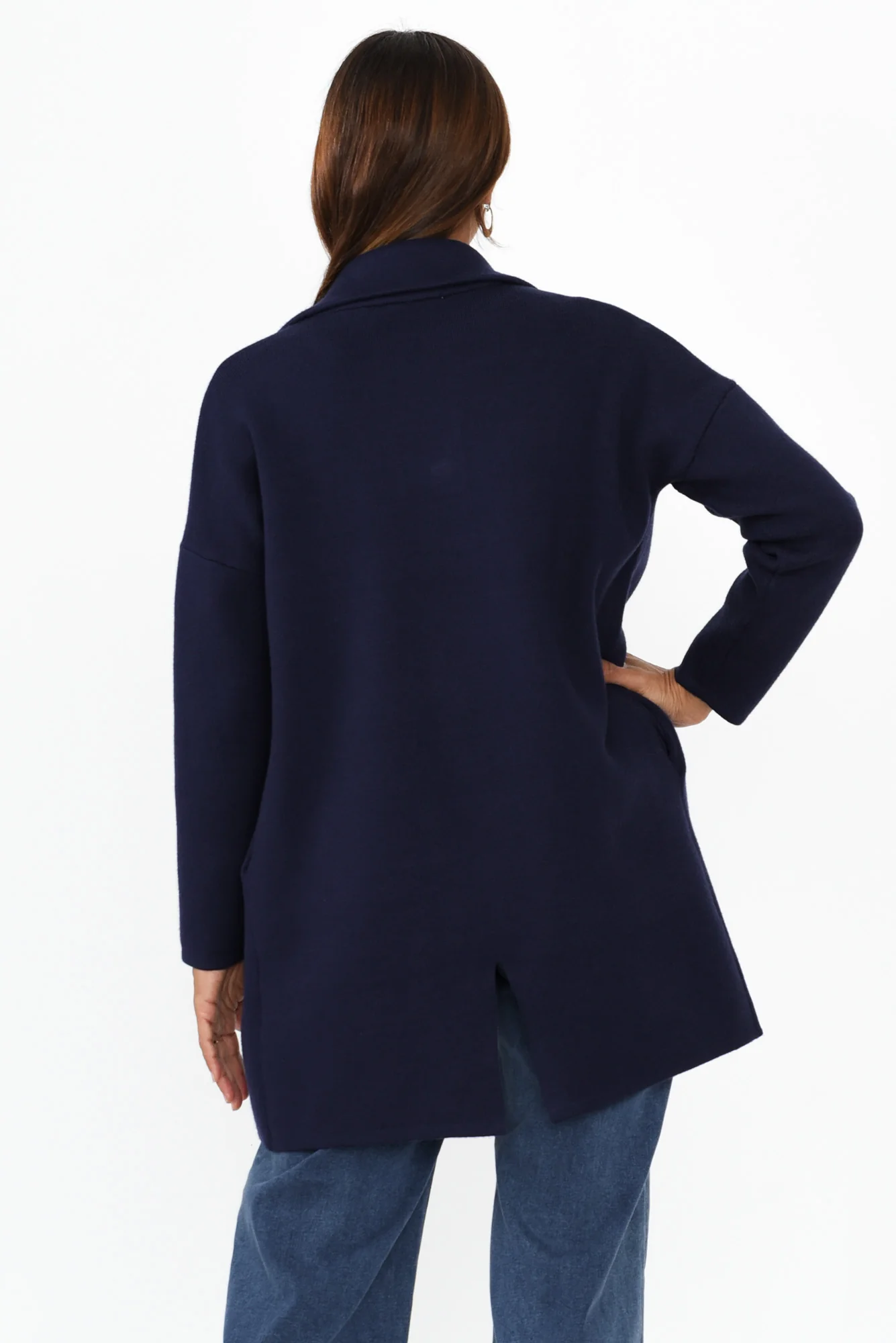 Bristol Navy Collared Coatigan - Image 8