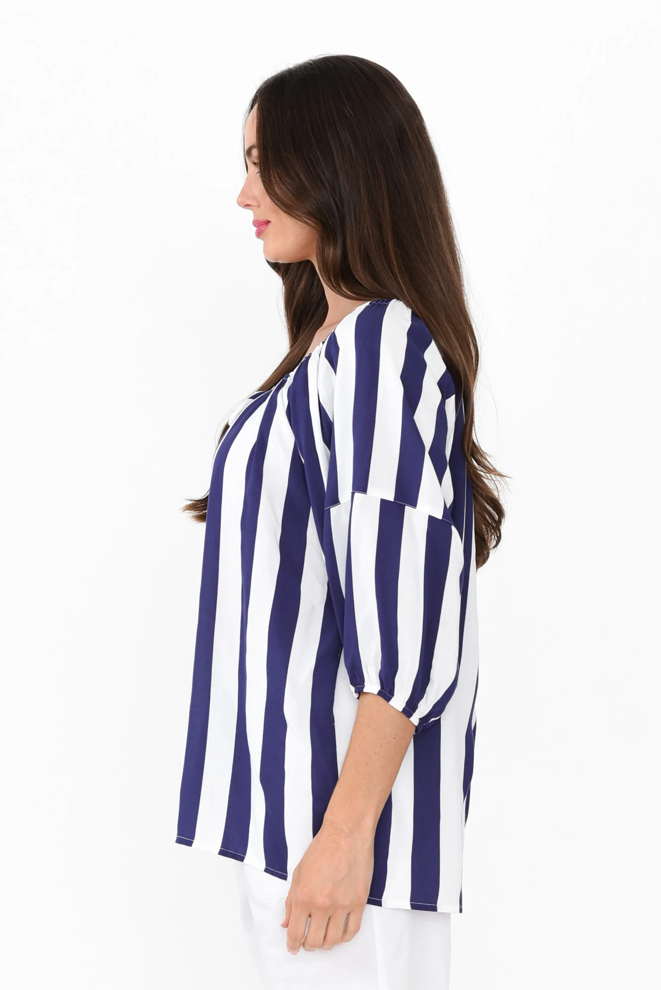 Camilla Blue Stripe Top - Image 3