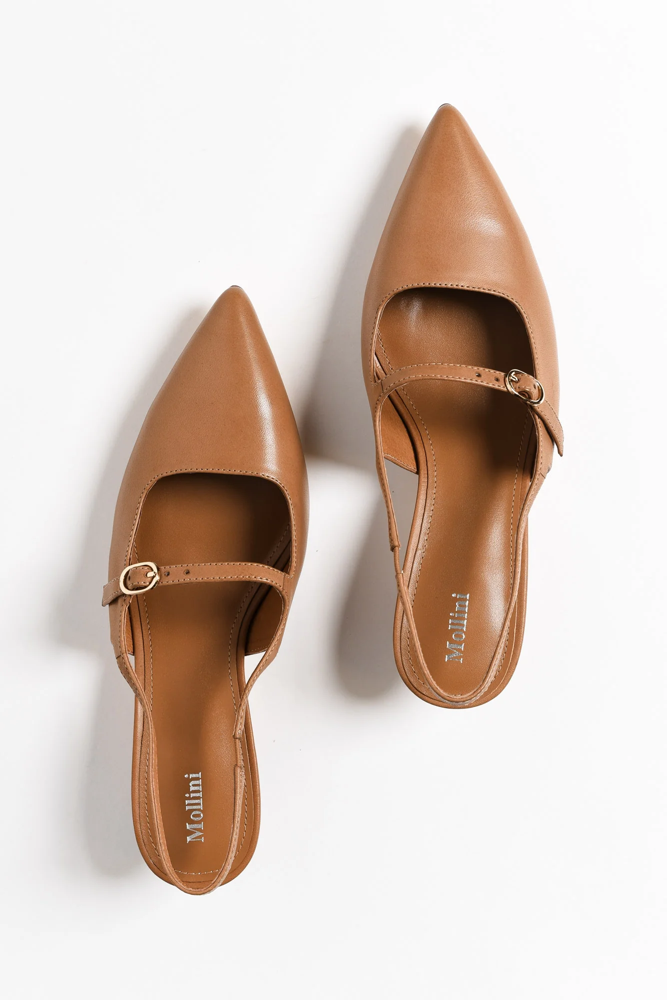 Candor Brandy Leather Slingback Heel - Image 3