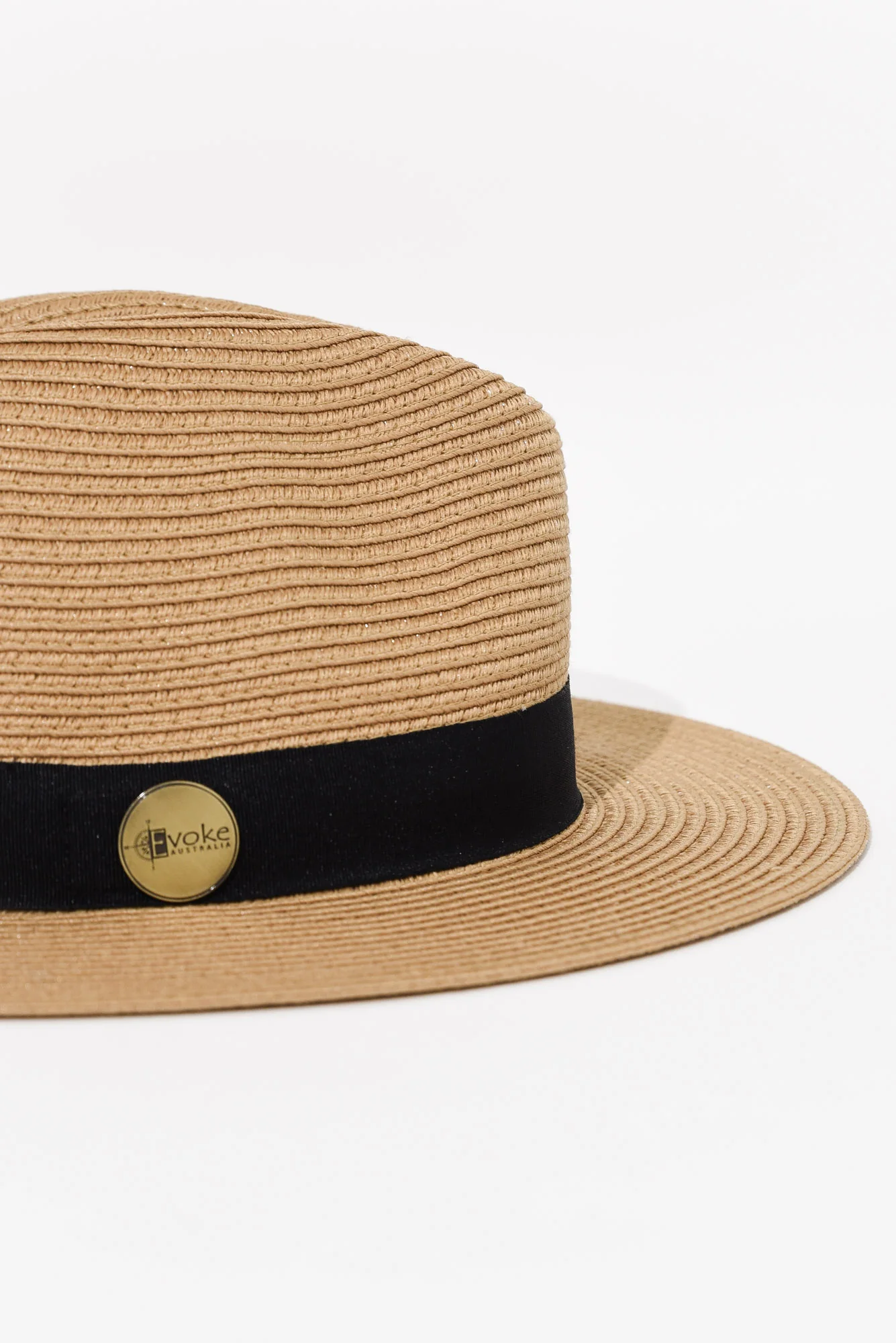 Caramel Wide Brim Travel Fedora - Image 3