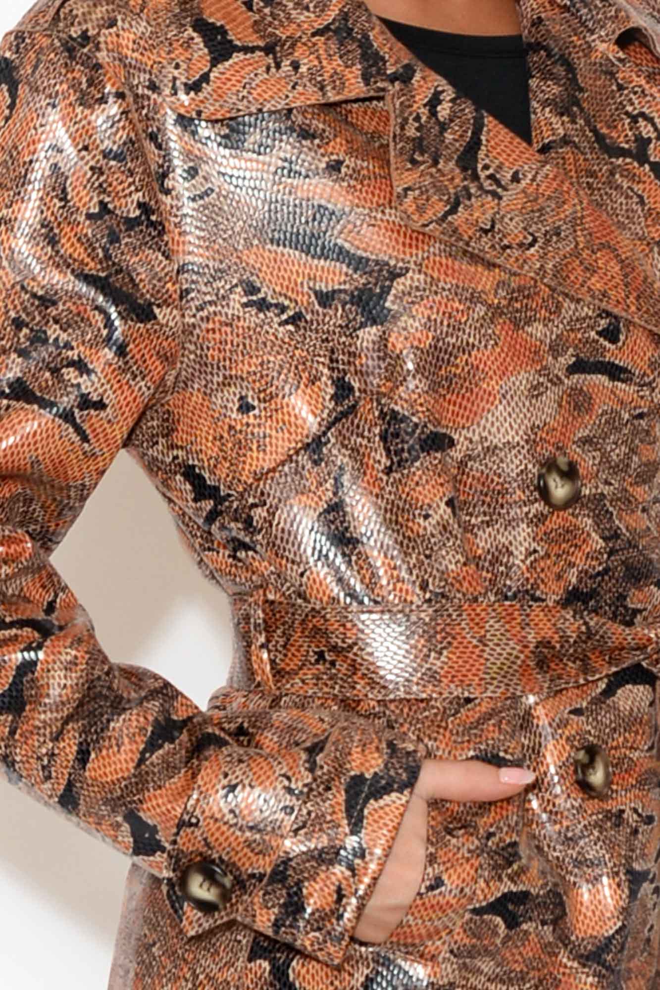 Carissa Tan Snake Coat - Image 3