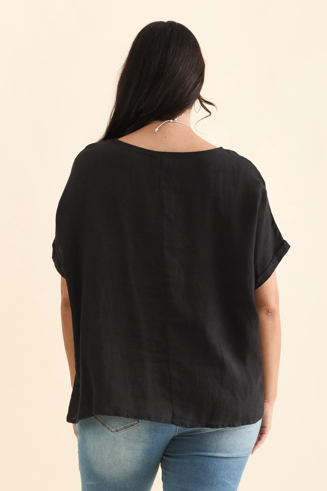Chaya Black Linen Top - Image 10