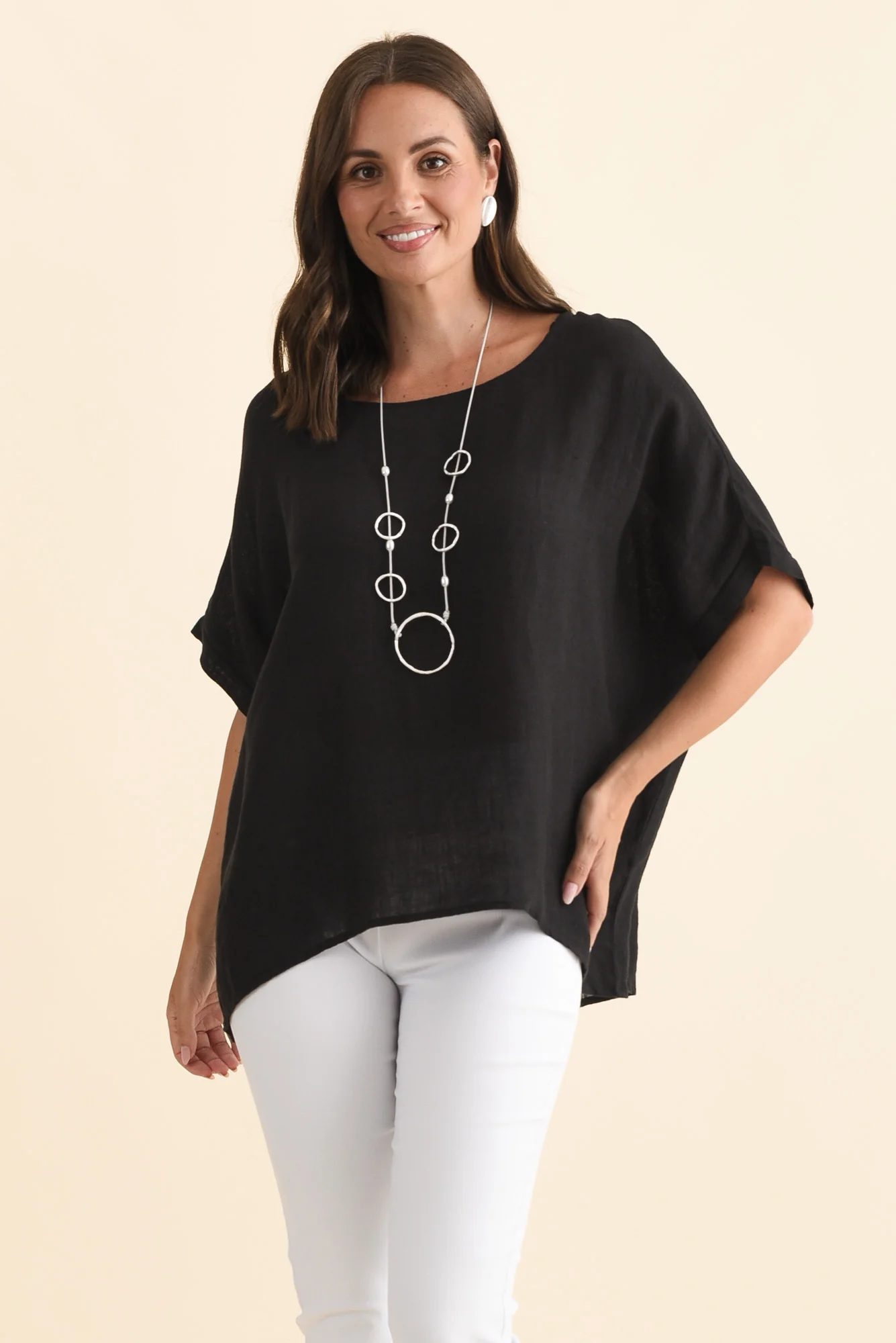 Chaya Black Linen Top - Image 3
