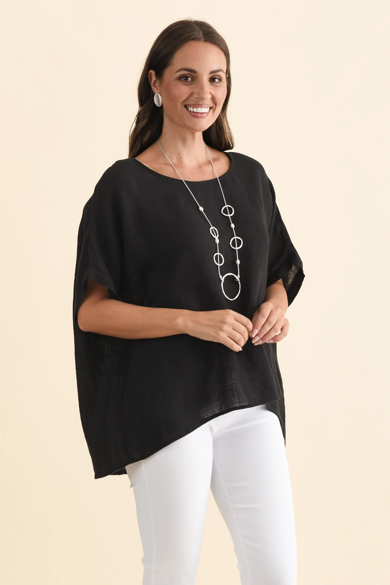 Chaya Black Linen Top - Image 4