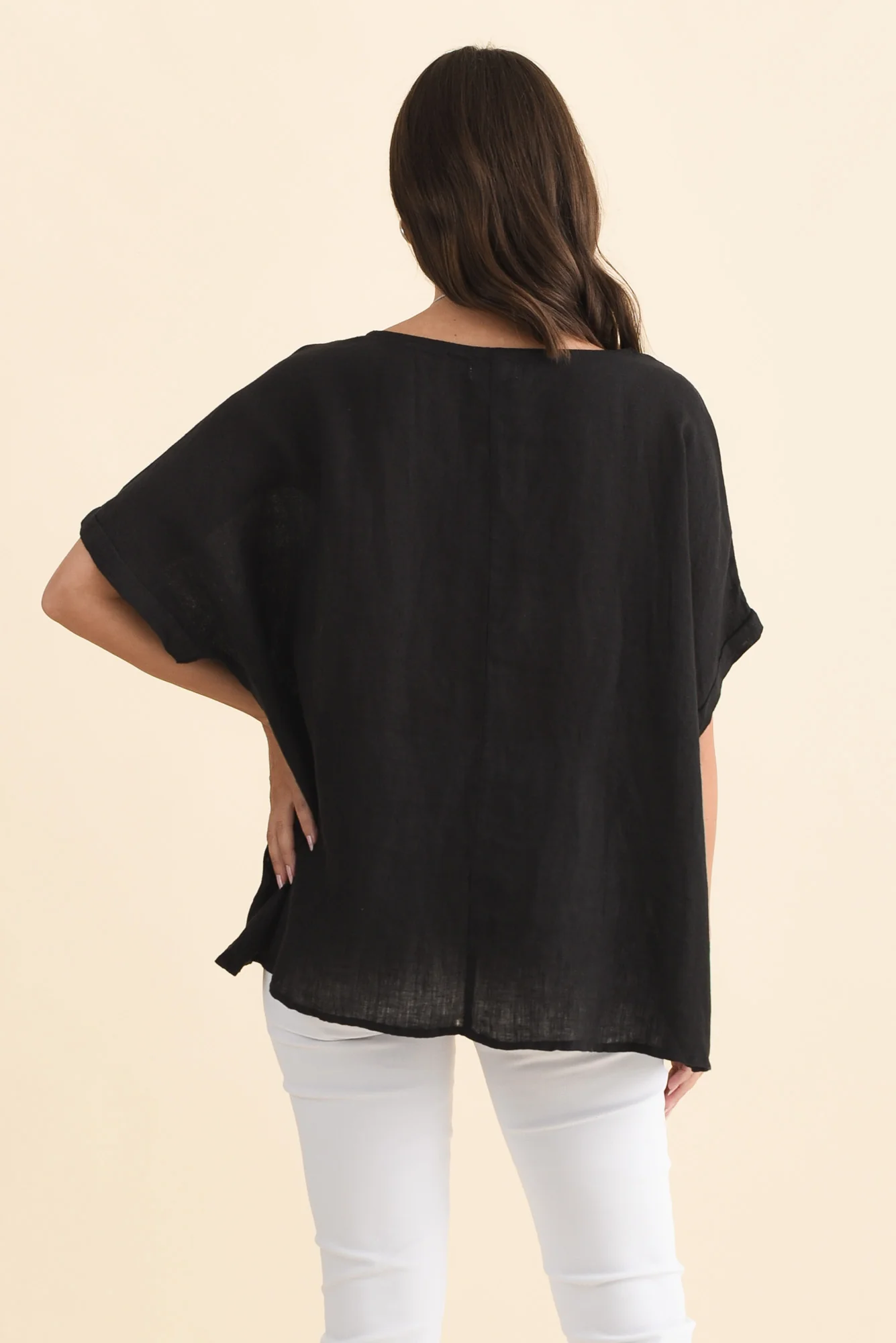 Chaya Black Linen Top - Image 5