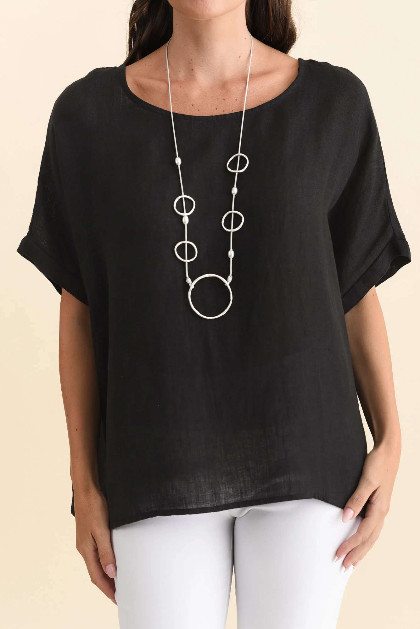 Chaya Black Linen Top - Image 6