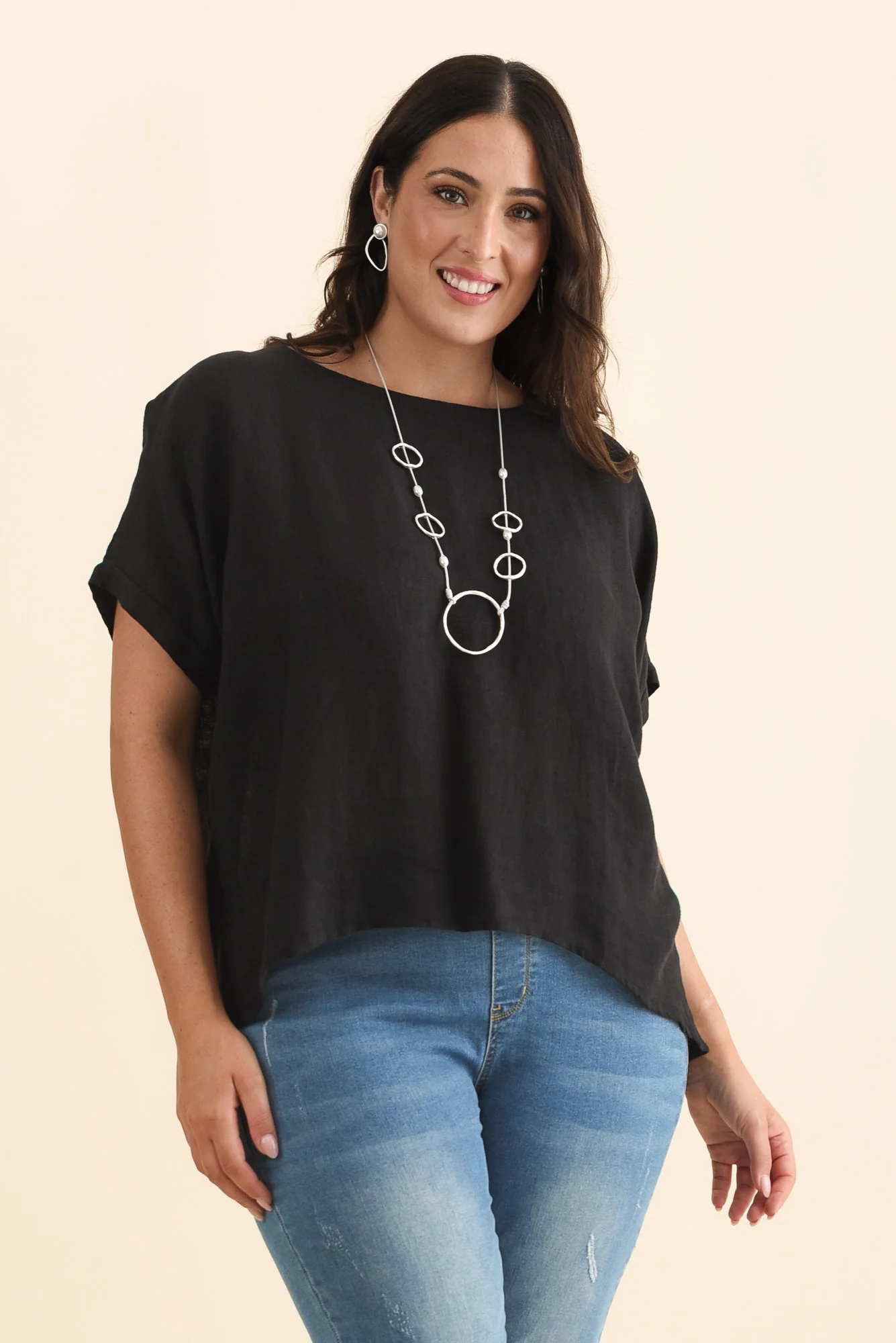 Chaya Black Linen Top - Image 8