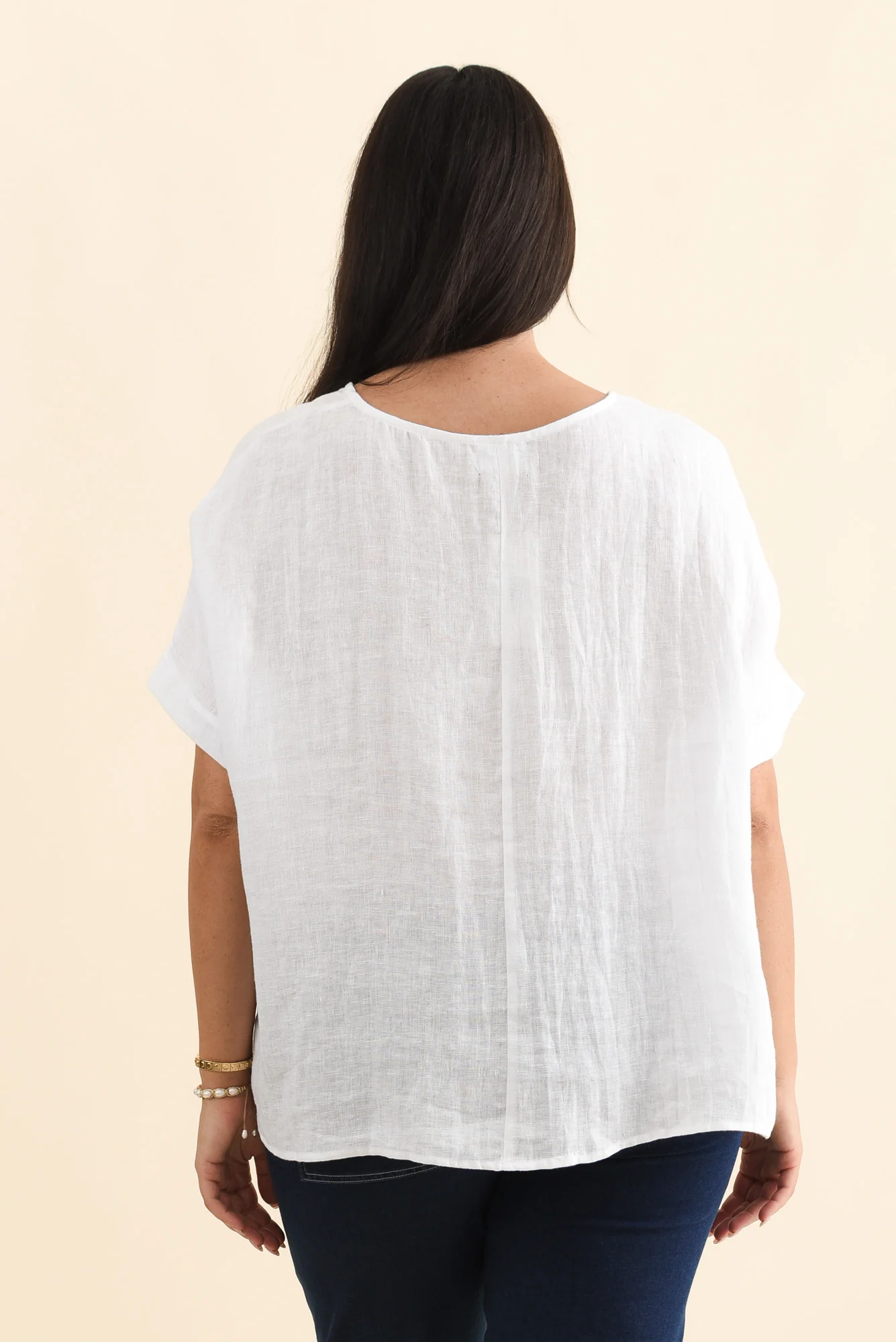 Chaya White Linen Top - Image 11