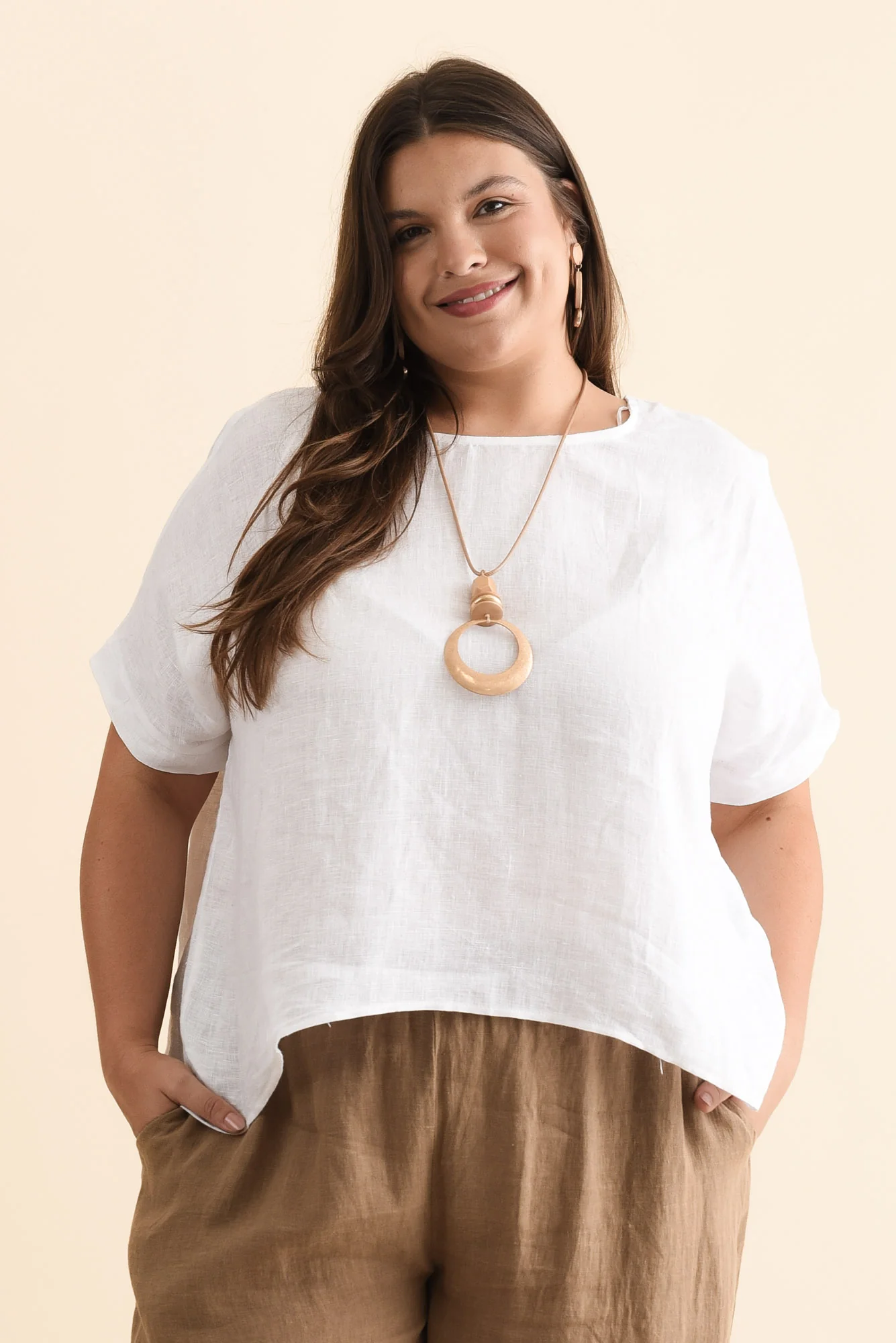 Chaya White Linen Top - Image 12