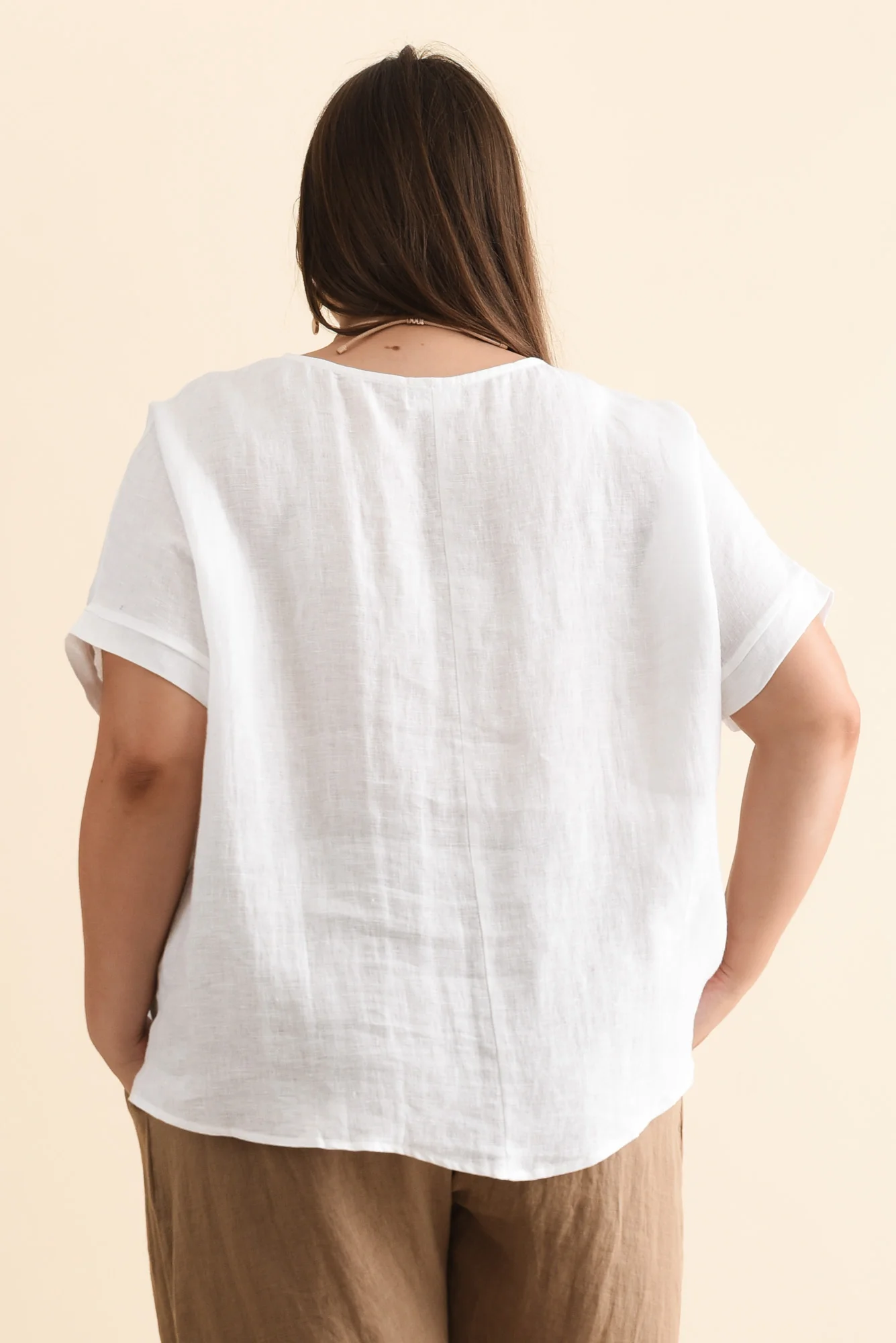Chaya White Linen Top - Image 15