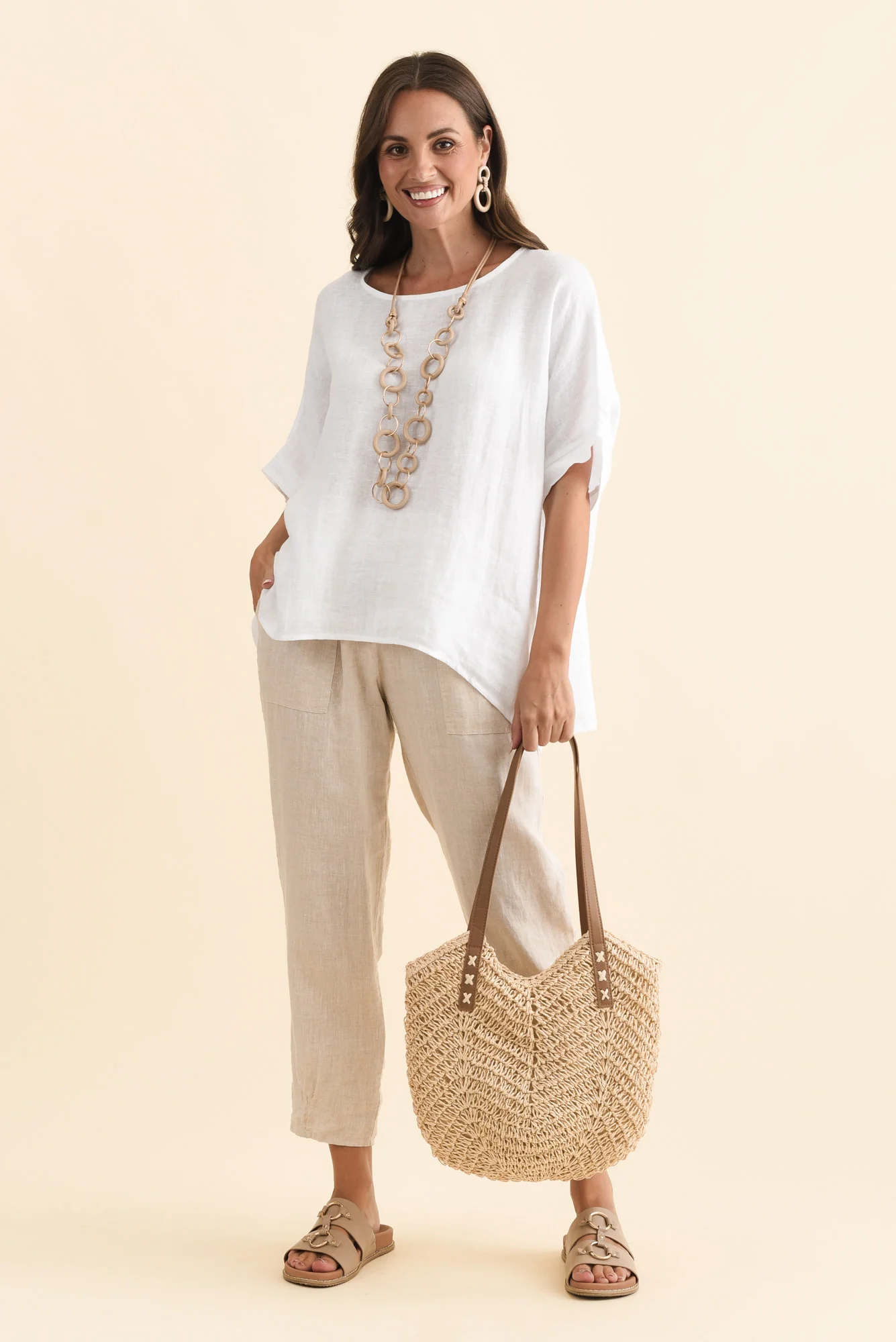 Chaya White Linen Top - Image 7