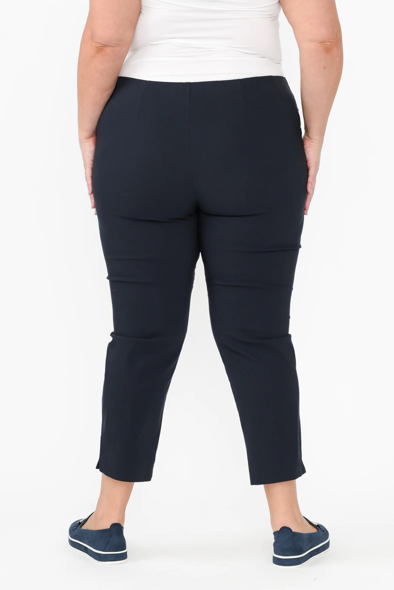 Cody Navy Stretch Capri Pants - Image 10