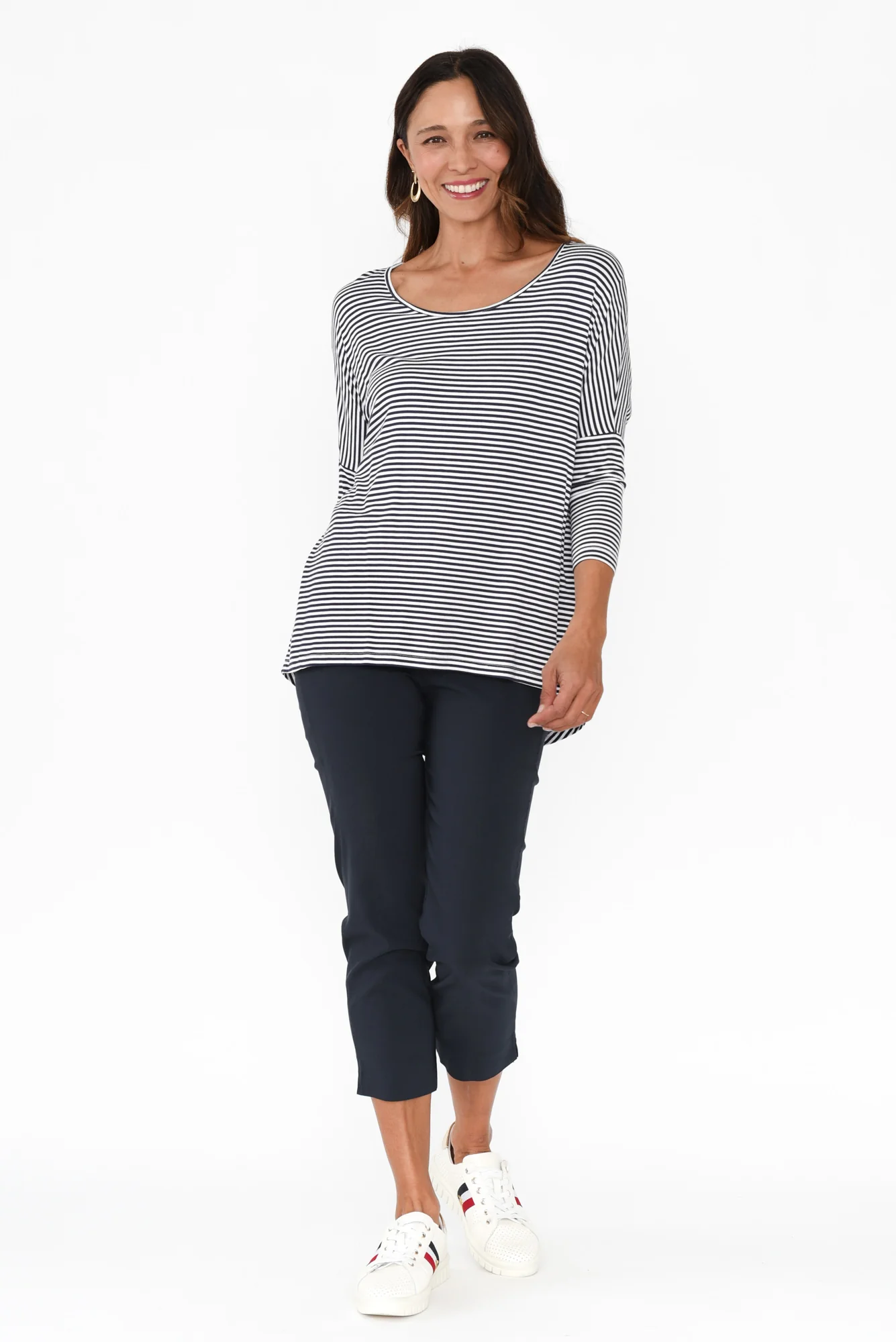 Cody Navy Stretch Capri Pants - Image 6