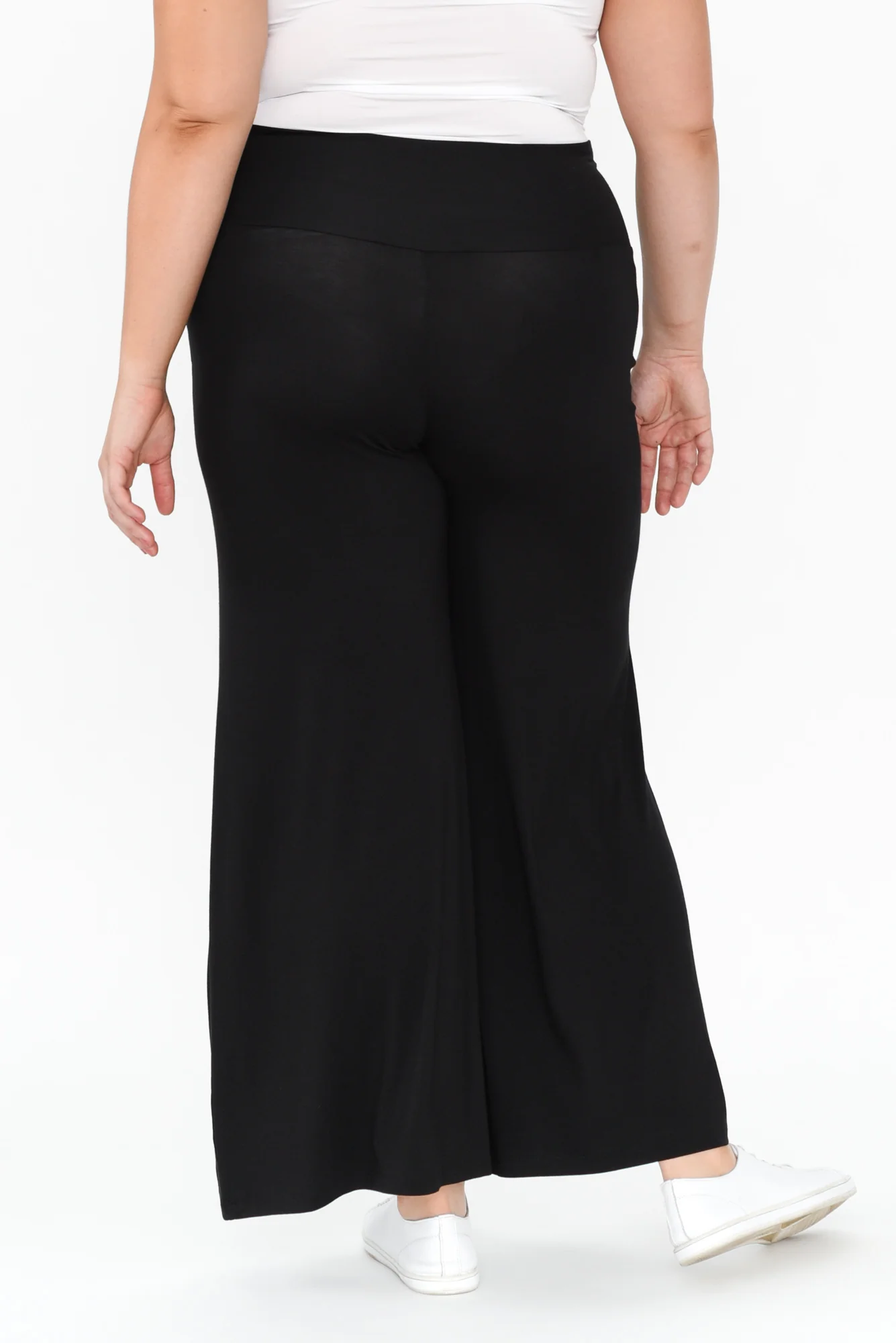 Cory Black Bamboo Wide Leg Pants - Image 10