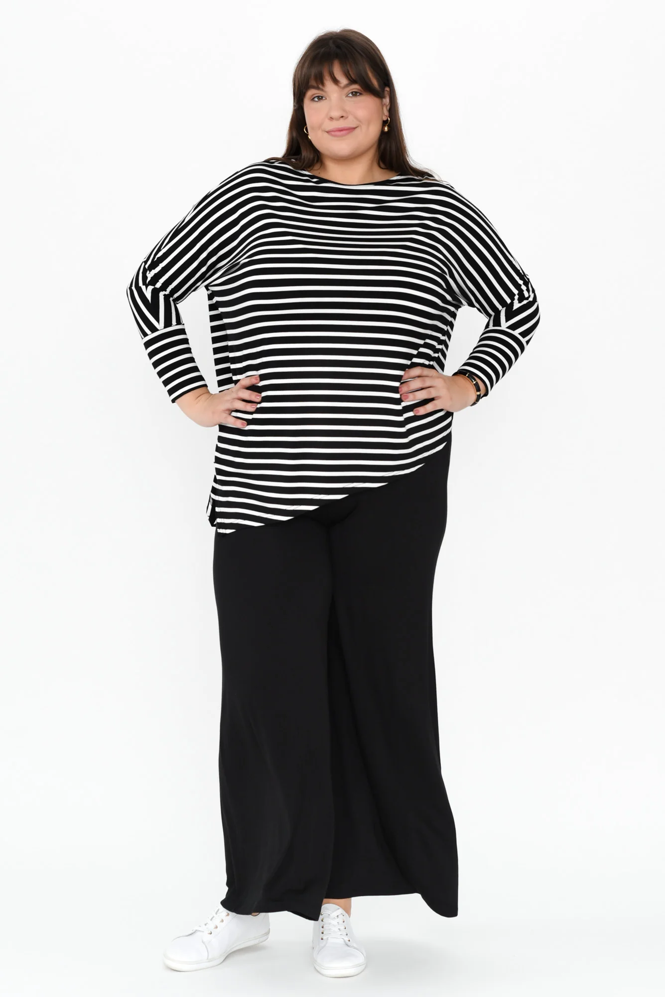 Cory Black Bamboo Wide Leg Pants - Image 8