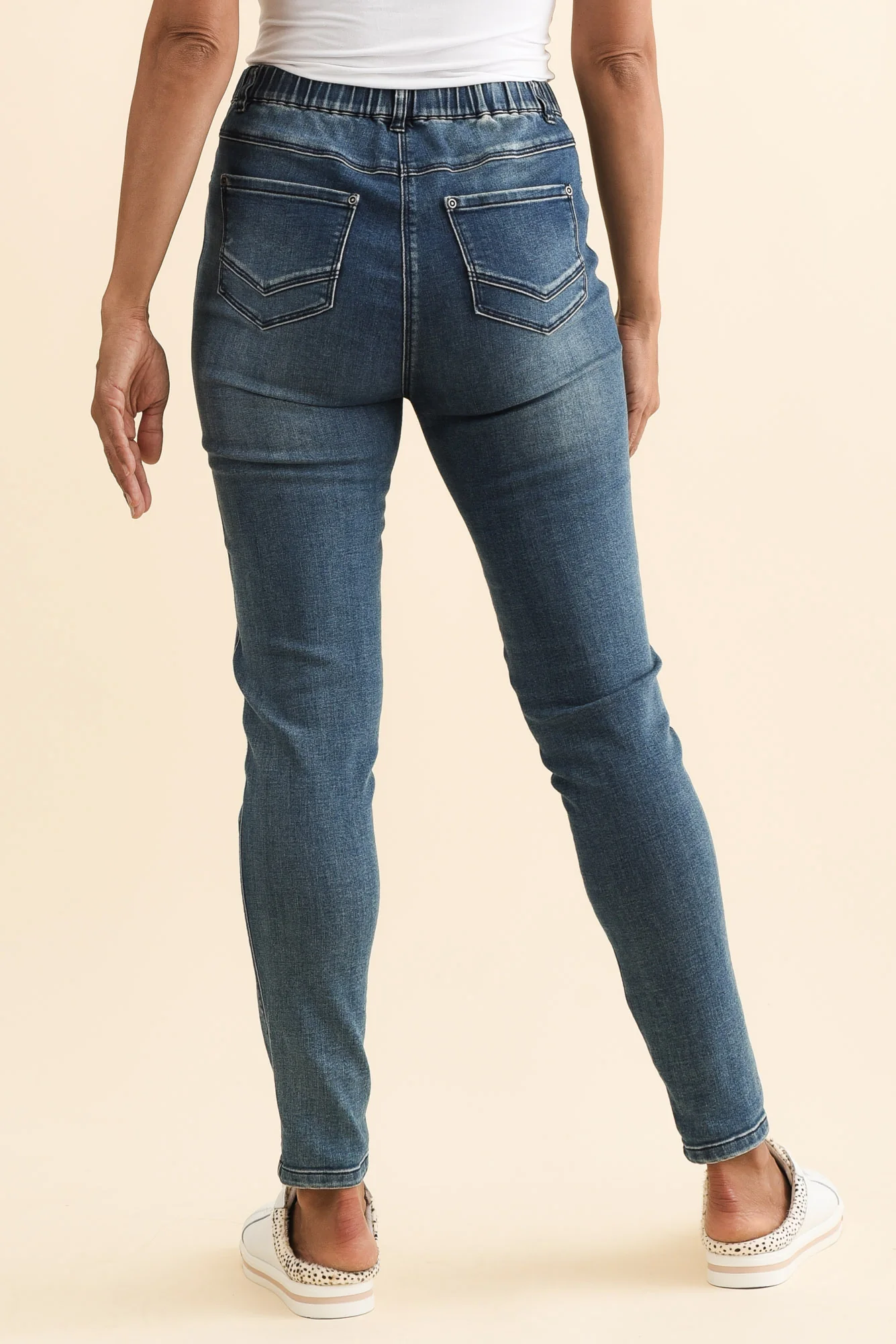 Courtney Dark Denim Stretch Jeans - Image 4
