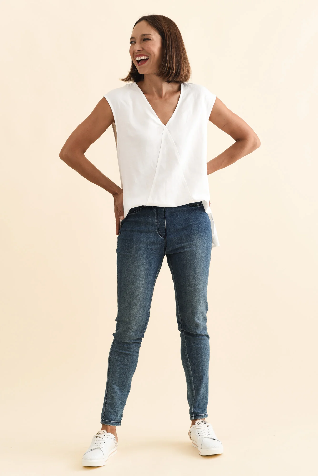Courtney Dark Denim Stretch Jeans - Image 6