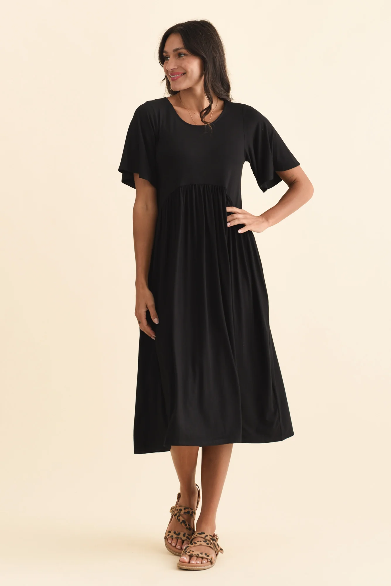 Dalton Black Crescent Dress - Image 3