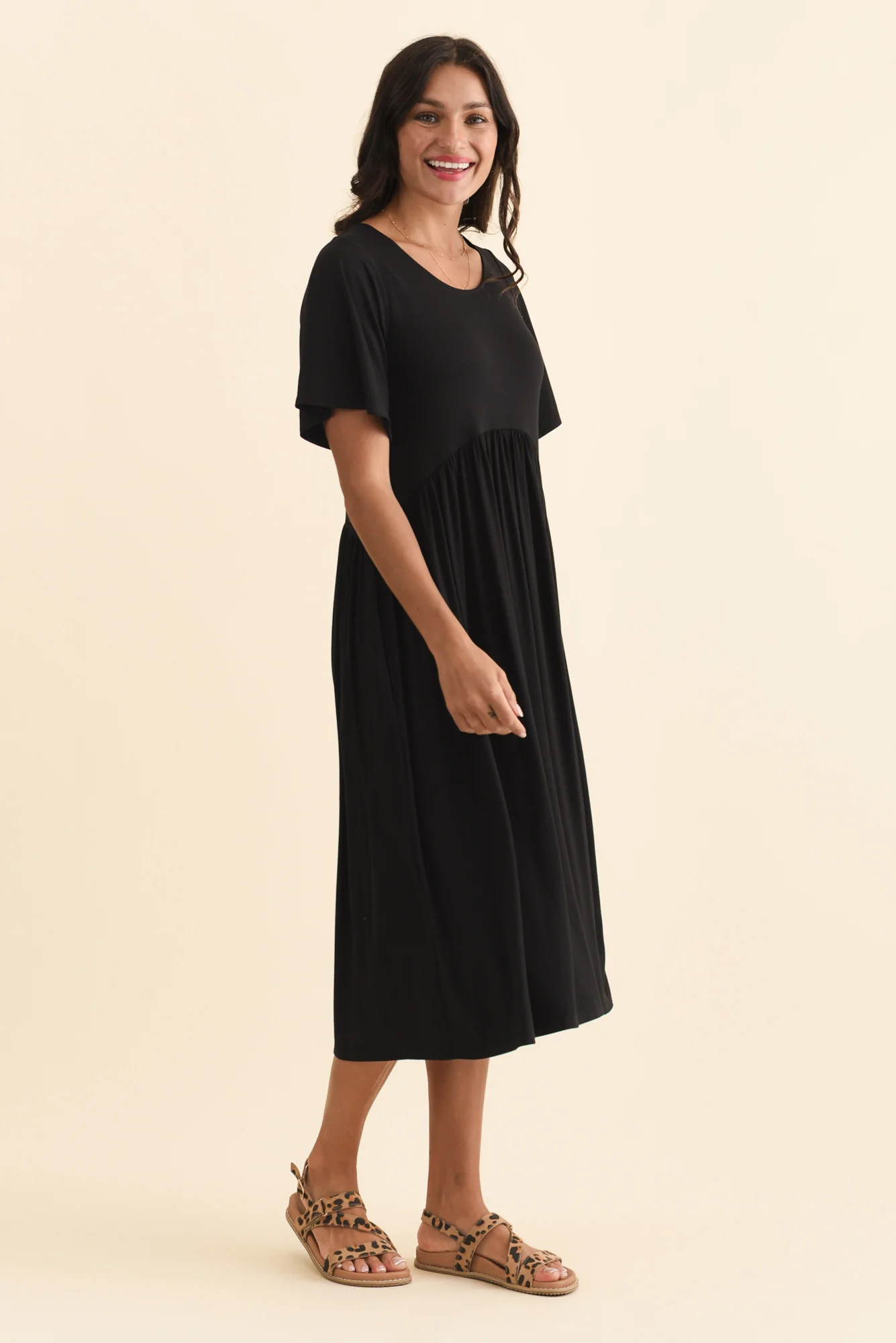 Dalton Black Crescent Dress - Image 4