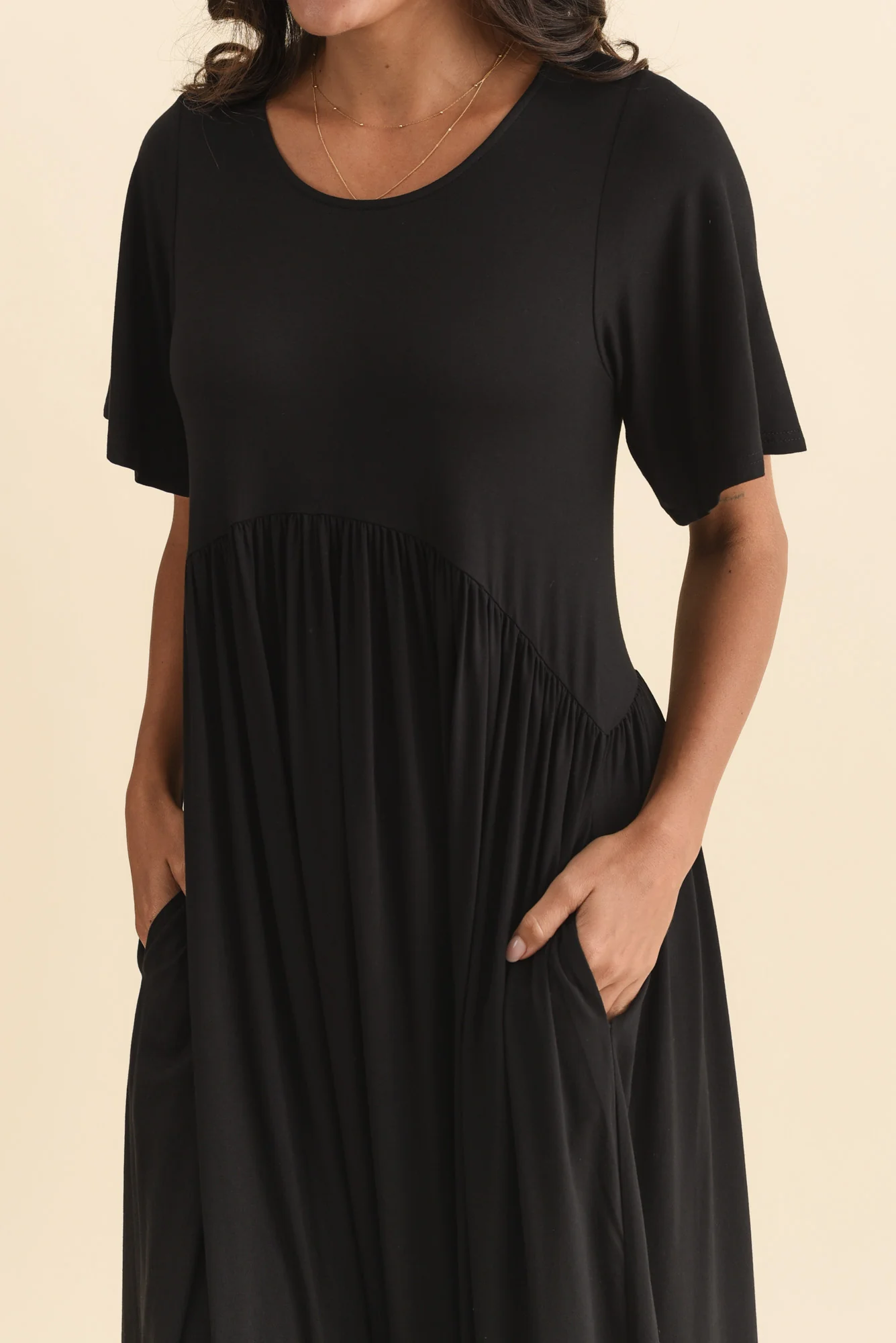 Dalton Black Crescent Dress - Image 6