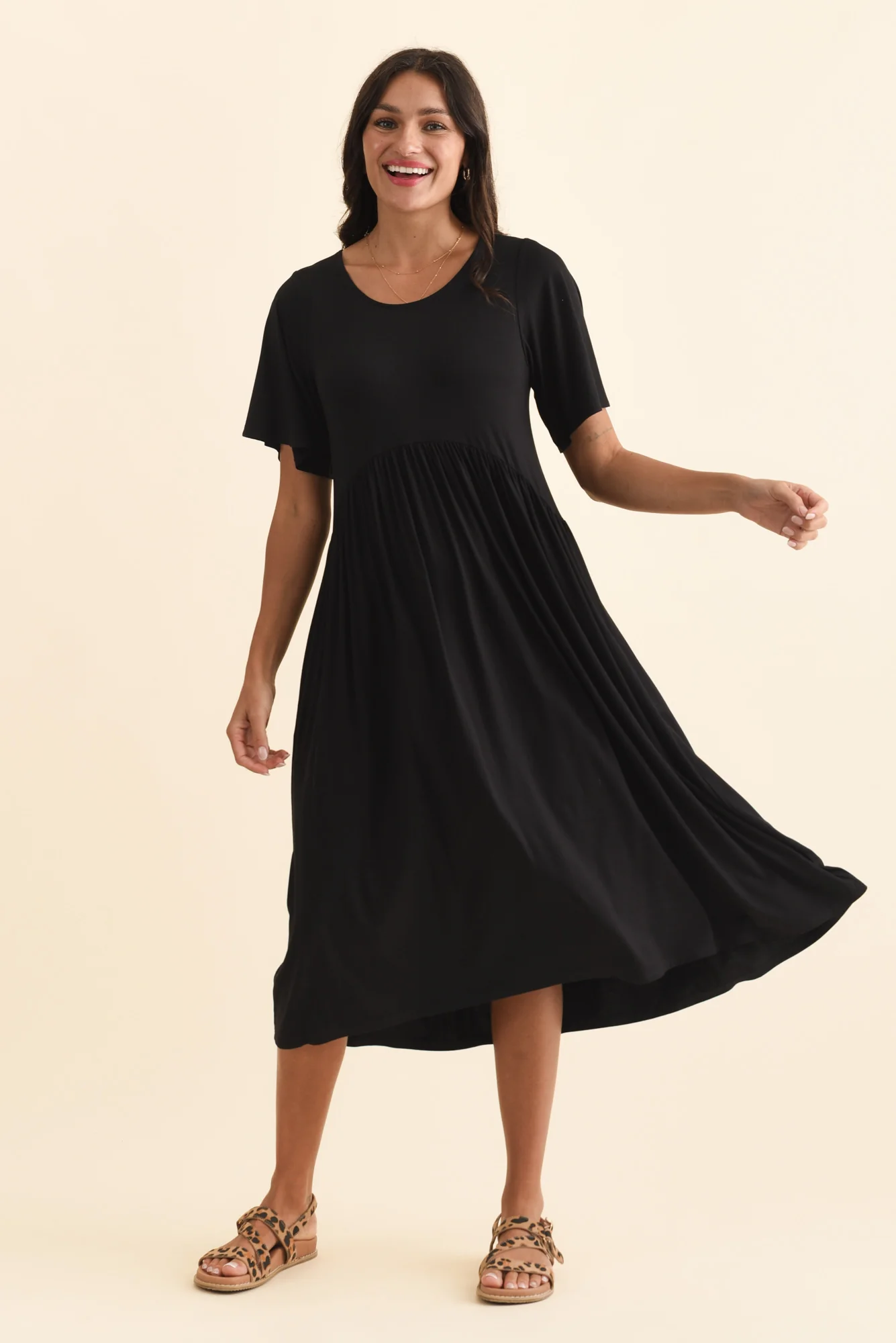 Dalton Black Crescent Dress - Image 7