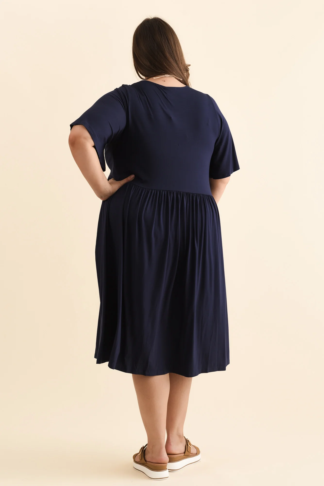 Dalton Navy Crescent Dress - Image 10