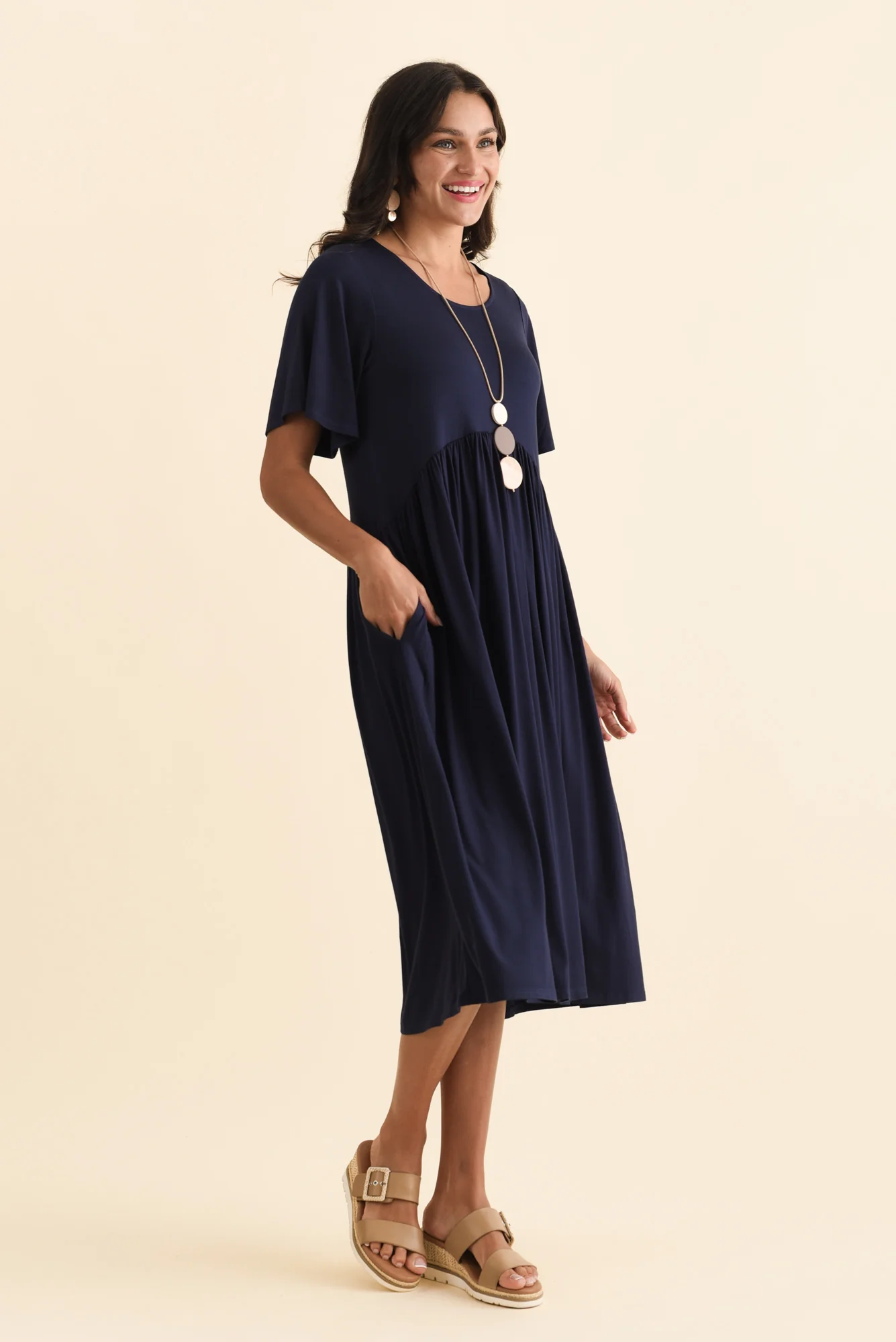 Dalton Navy Crescent Dress - Image 3